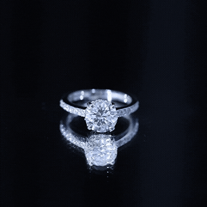 2.25 CT Round Cut Moissanite Engagement Ring in 4 Prong Setting D-VS1 - Rosec Jewels