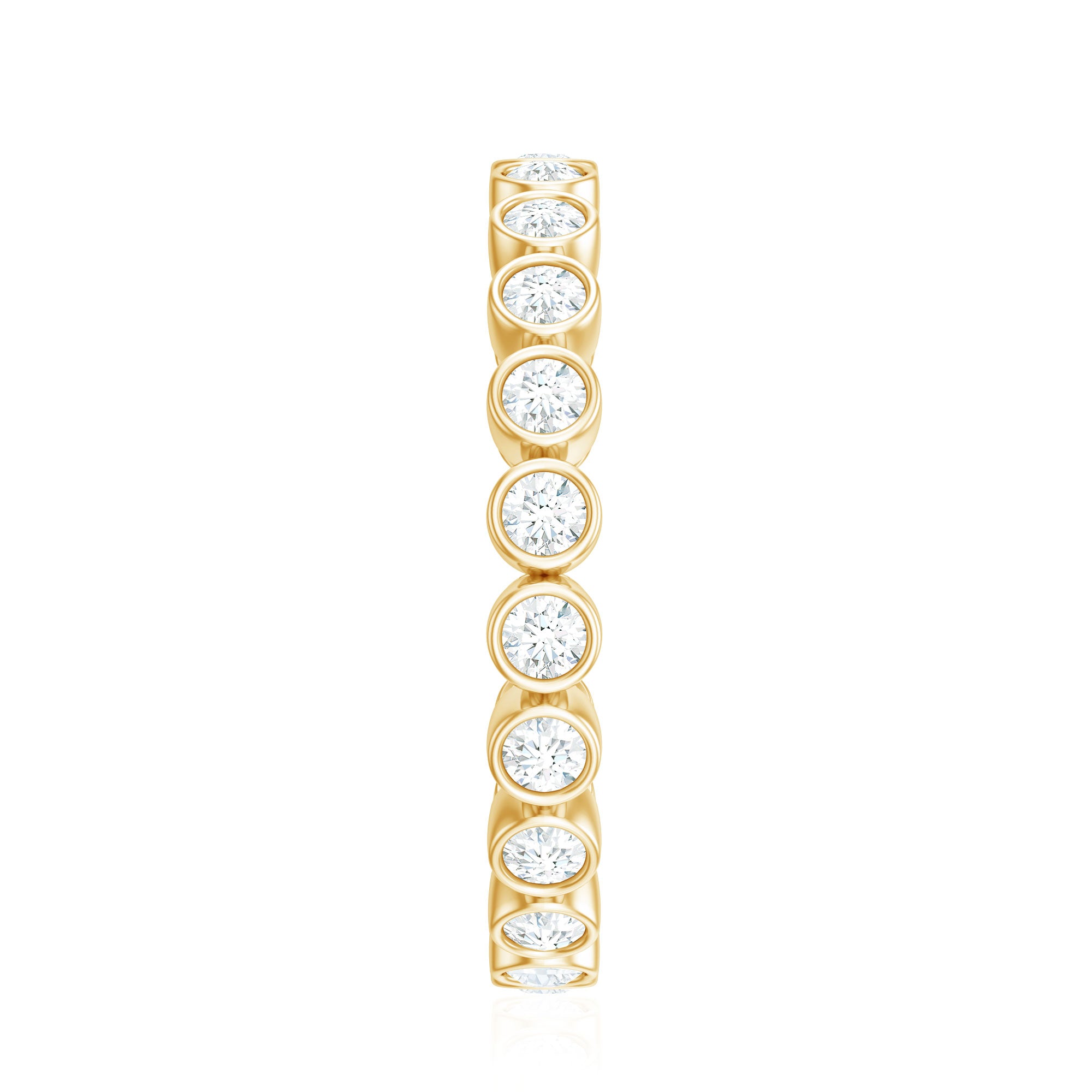 Real Diamond Eternity Ring in Bezel Setting Natural - ( HI-SI ) - Rosec Jewels