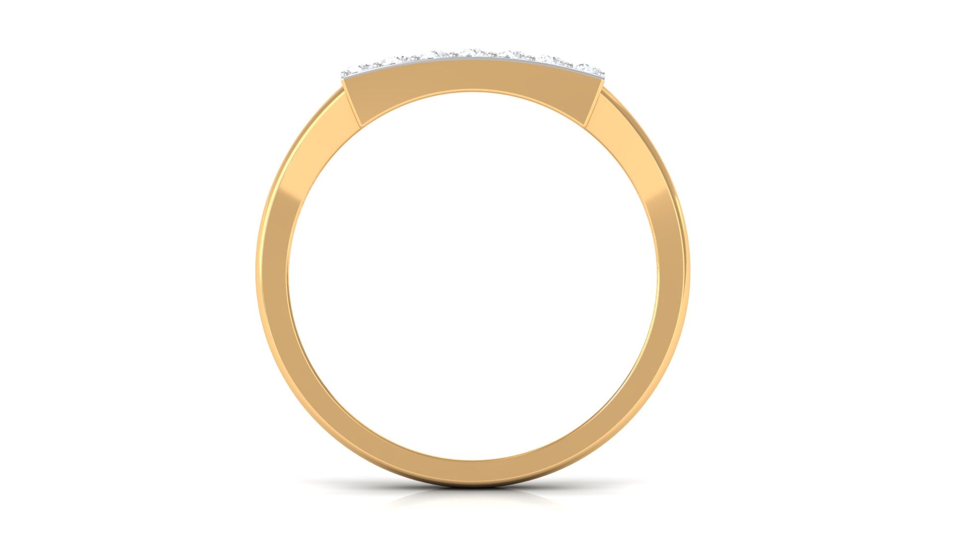 Natural Mens Diamond Band Ring with Black Enamel Natural - ( HI-SI ) - Rosec Jewels