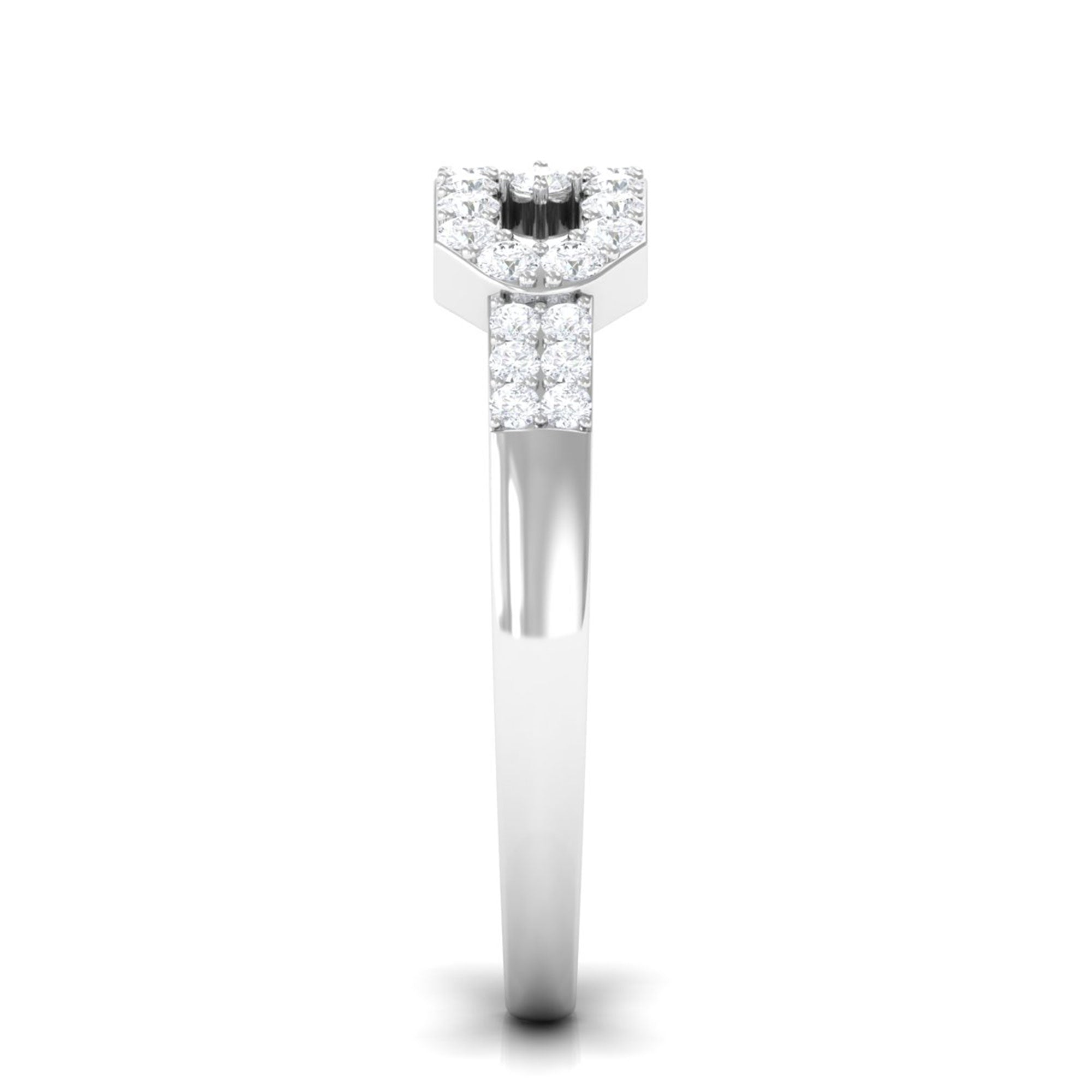 Contemporary Natural Diamond Ring for Women Natural - ( HI-SI ) - Rosec Jewels