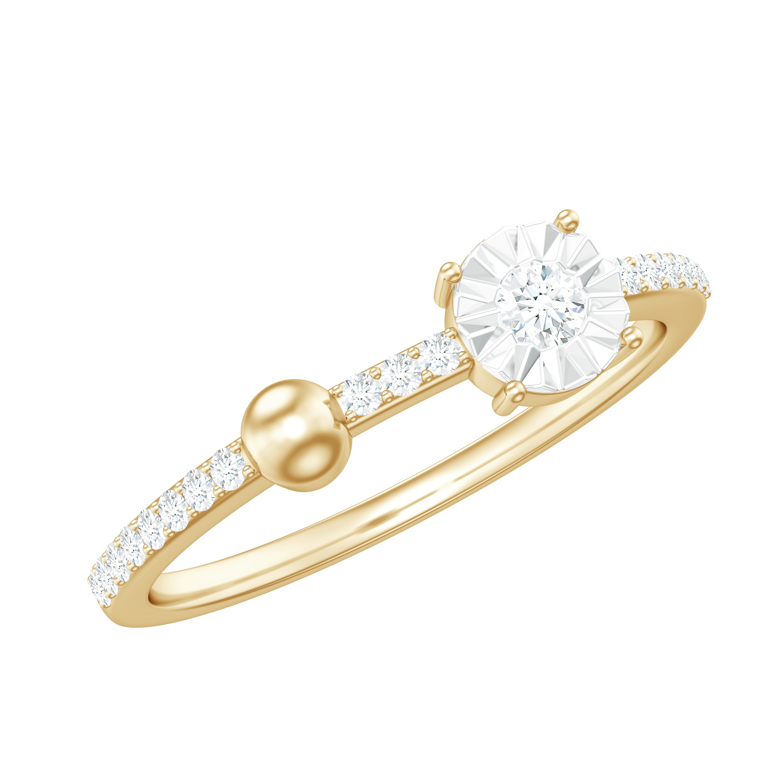 Certified Real Diamond Promise Ring for Valentines Natural - ( HI-SI ) - Rosec Jewels