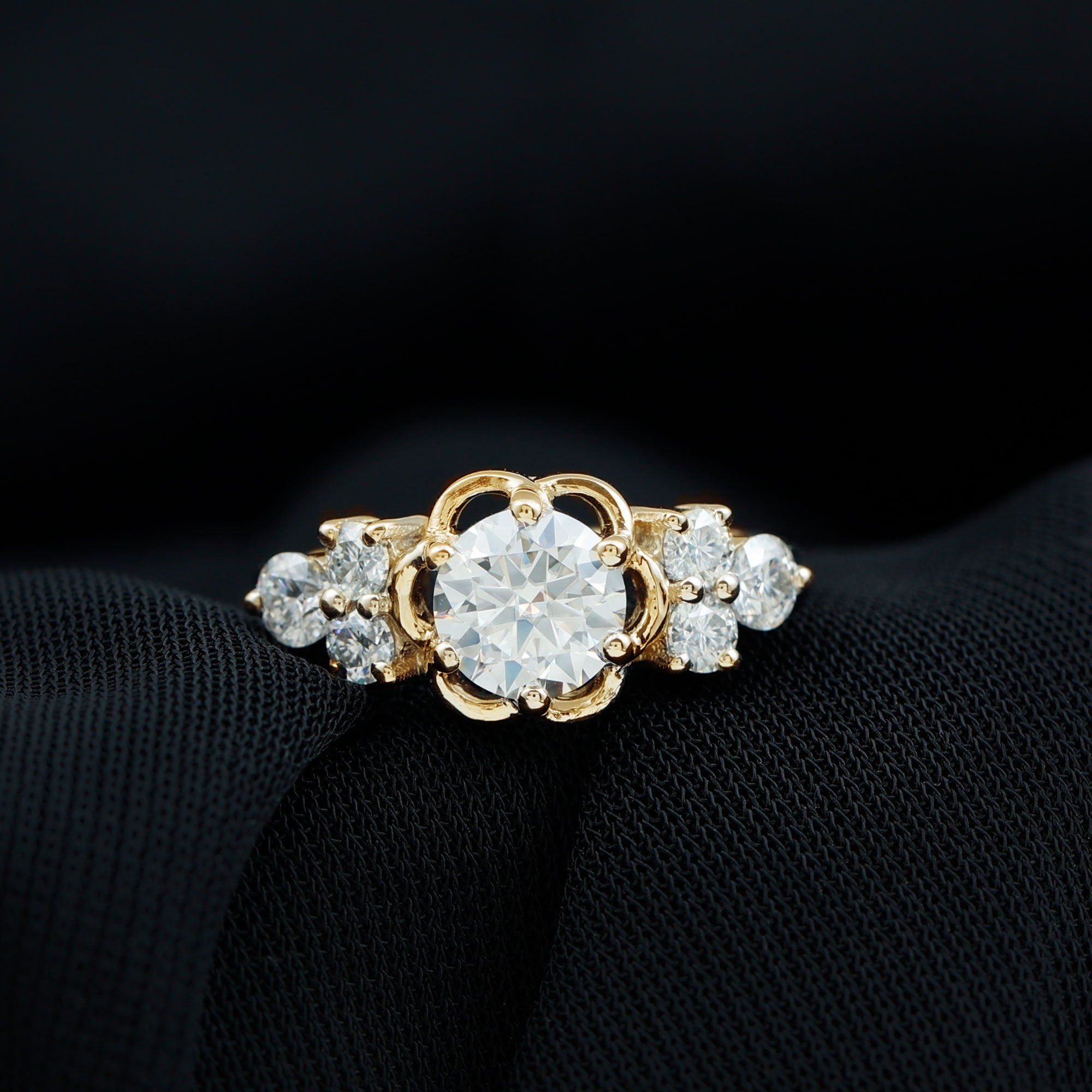 Certified 6 MM Lab Grown Diamond Engagement Ring Lab - ( EF-VS ) - Rosec Jewels