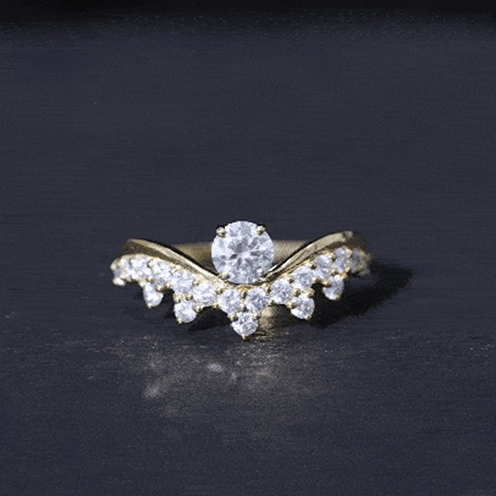 Certified Lab Grown Diamond Designer Engagement Ring Lab - ( EF-VS ) - Rosec Jewels