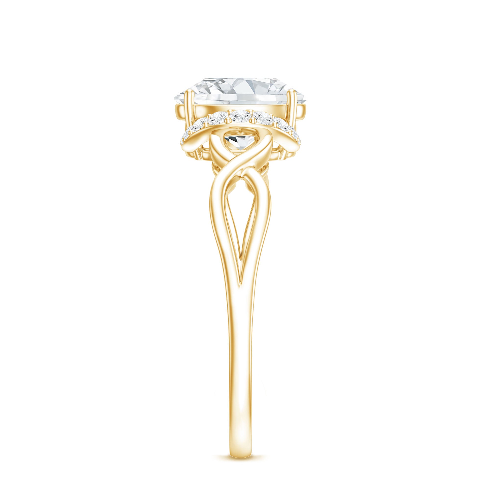 Rosec Jewels-Lab Grown Diamond 6X8 MM Oval Engagement Ring For Women