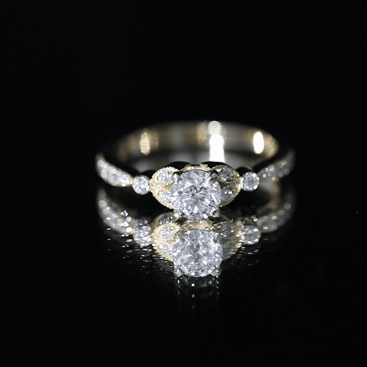 Certified Lab Grown Diamond Minimal Engagement Ring Lab - ( EF-VS ) - Rosec Jewels