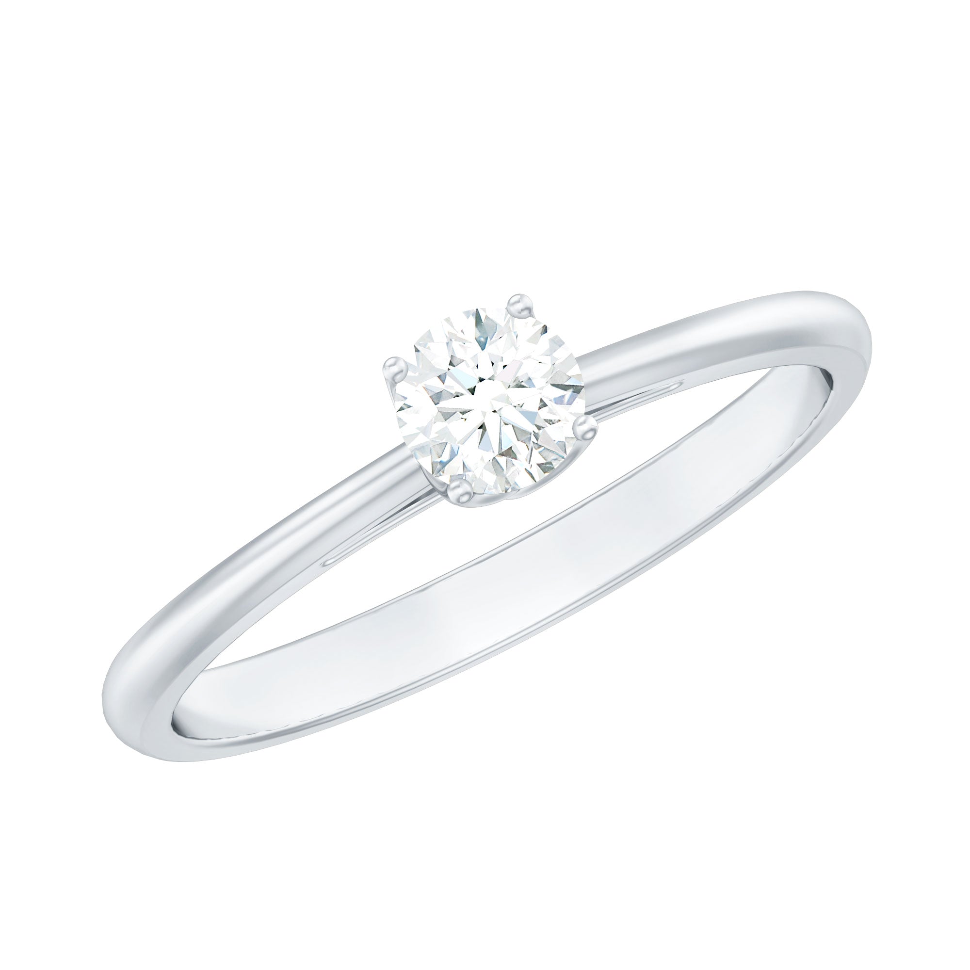 Lab Grown Diamond Solitaire Promise Ring For Women