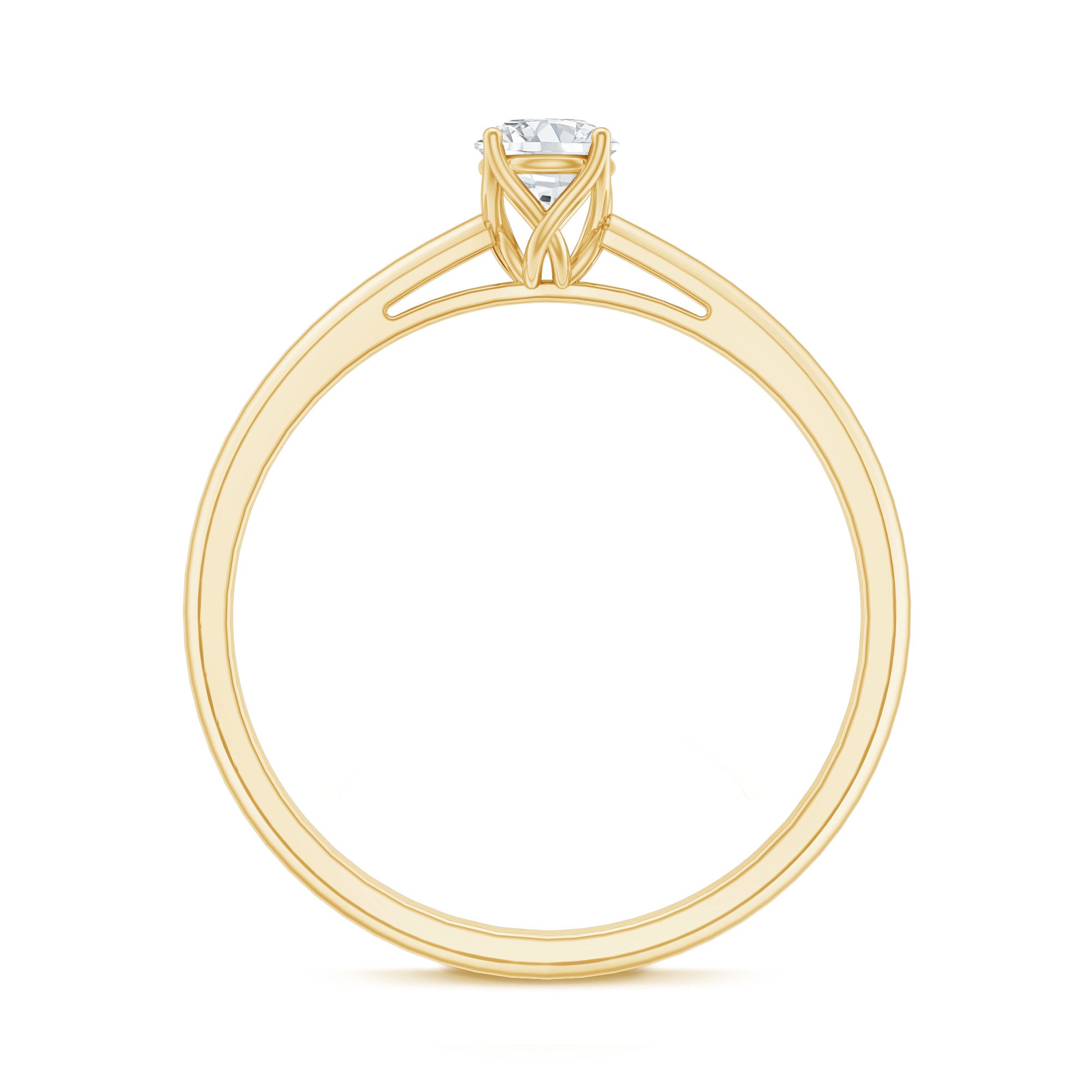 Lab Grown Diamond Solitaire Promise Ring For Women Lab - ( EF-VS ) - Rosec Jewels