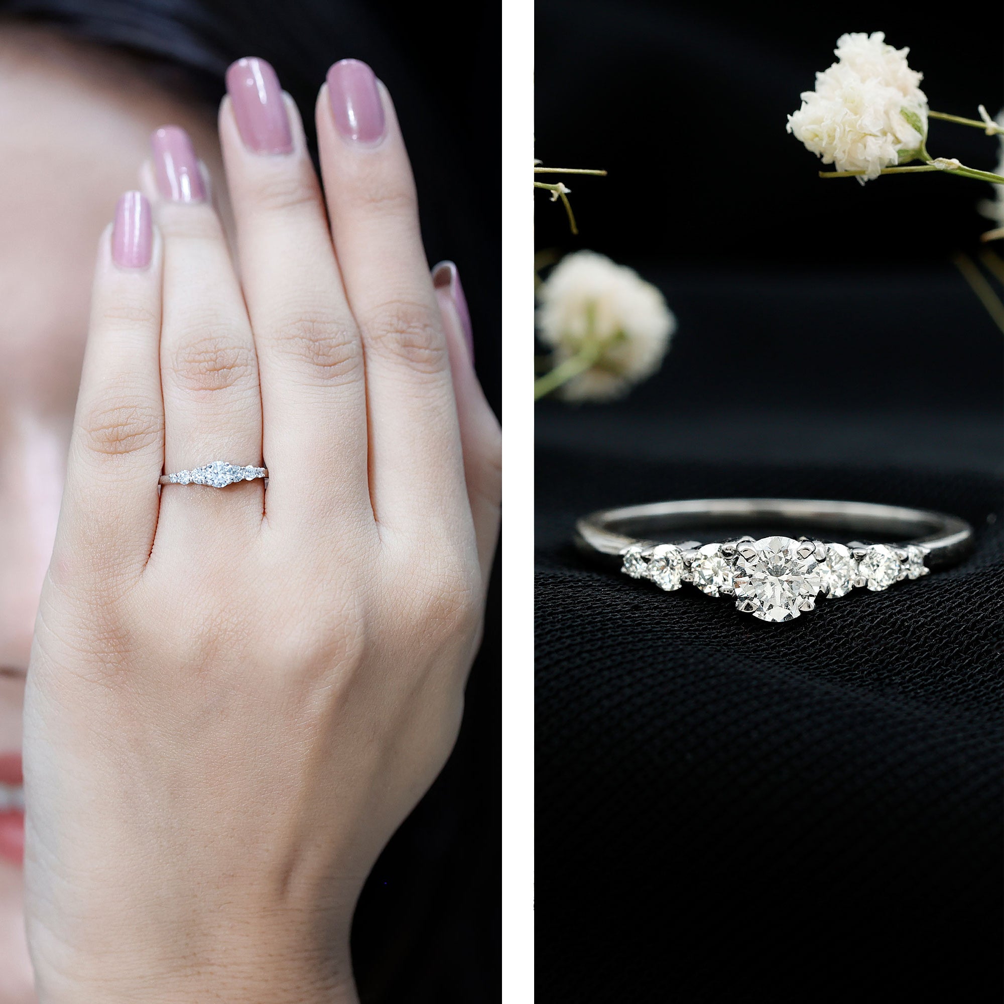 Certified Lab Grown Diamond Classic Solitaire Engagement Ring Lab - ( EF-VS ) - Rosec Jewels