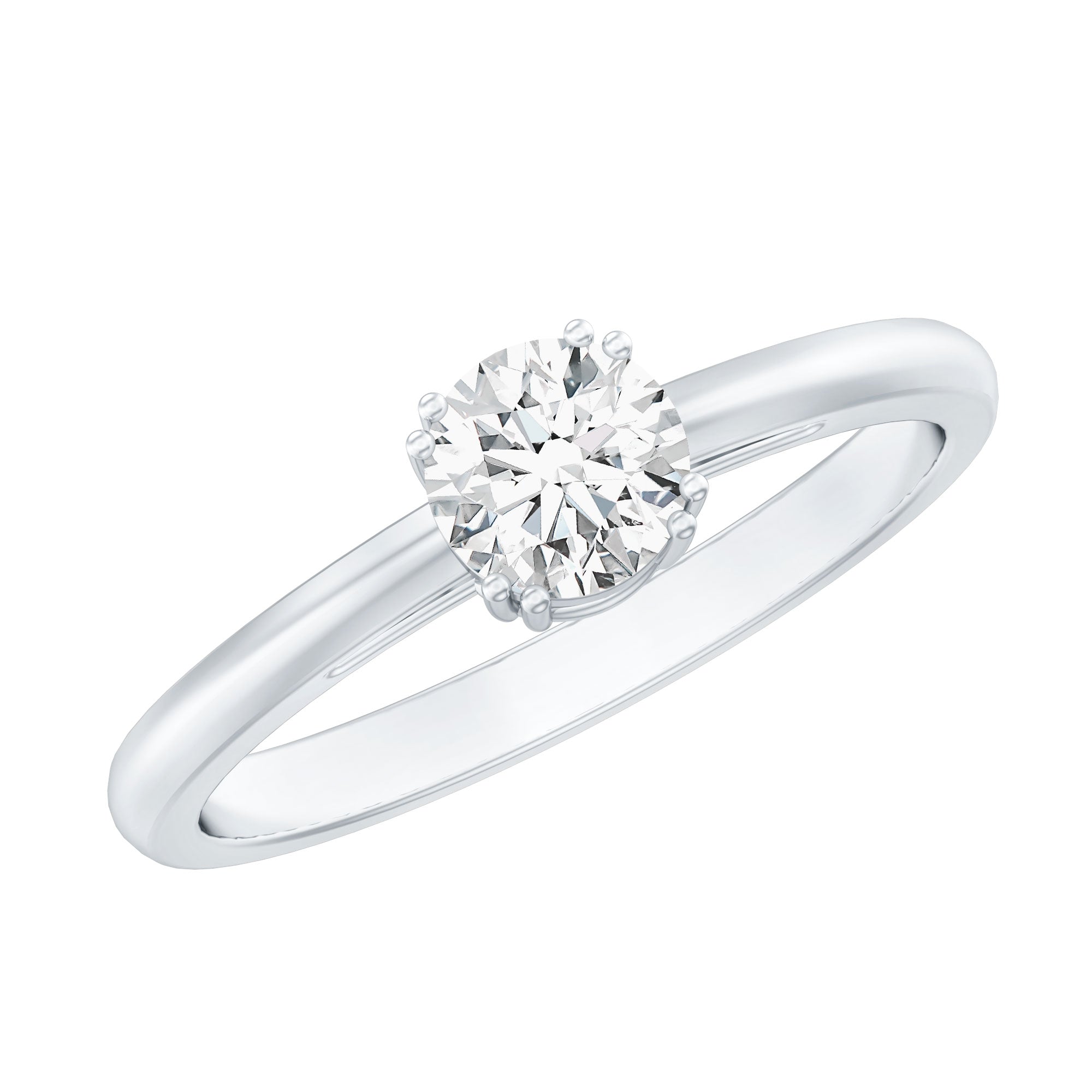 Certified 5 MM Lab Grown Diamond Solitaire Promise Ring