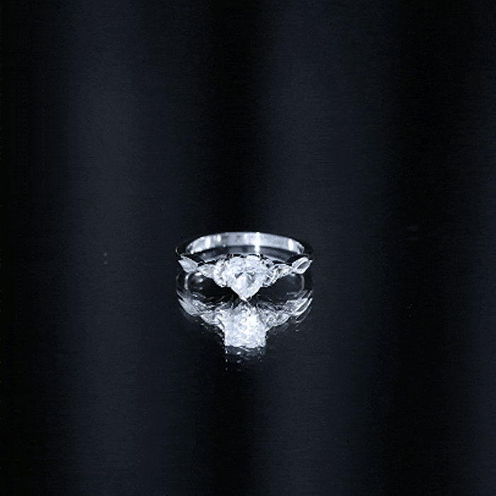 Certified Lab Grown Diamond 5 MM Heart Promise Ring Lab - ( EF-VS ) - Rosec Jewels