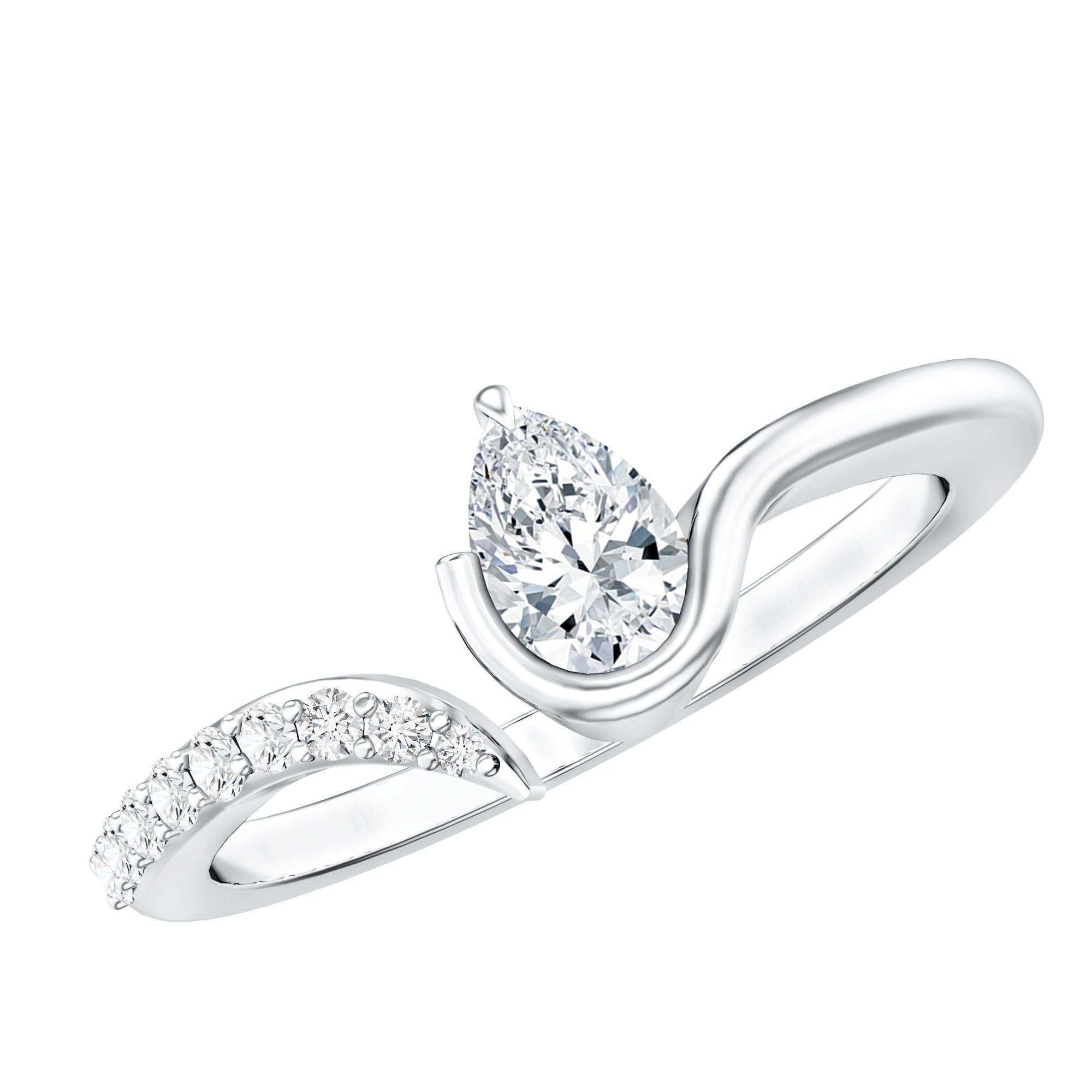 Certified Lab Grown Diamond Designer Promise Ring