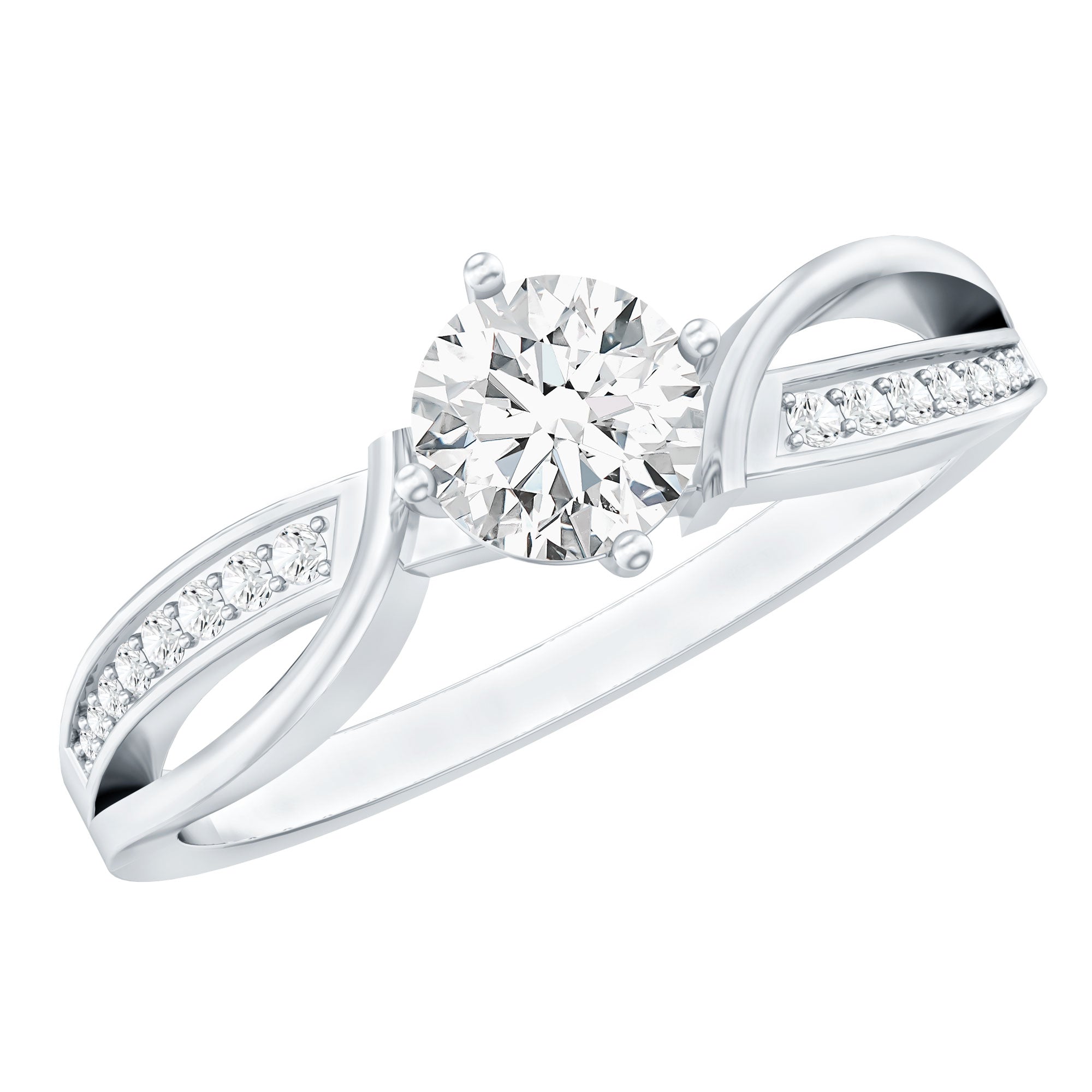 Certified Lab Grown Diamond 5 MM Infinity Engagement Ring