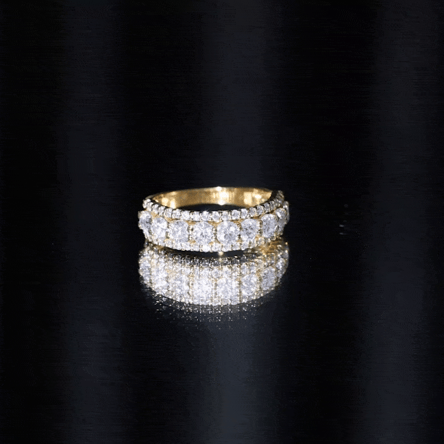 Classic Lab Grown Diamond Half Eternity Wedding Band for Women Lab - ( EF-VS ) - Rosec Jewels