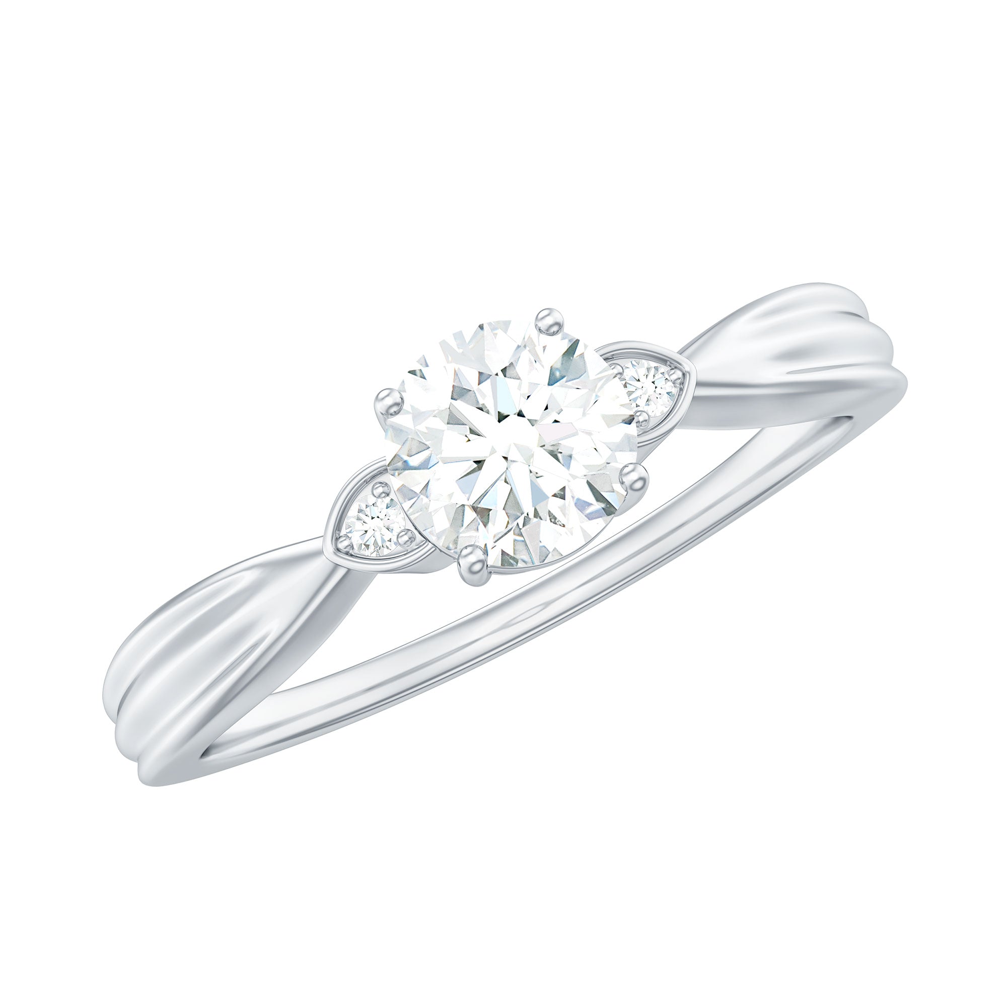 Certified Lab Grown Diamond 6 MM Solitaire Promise Ring