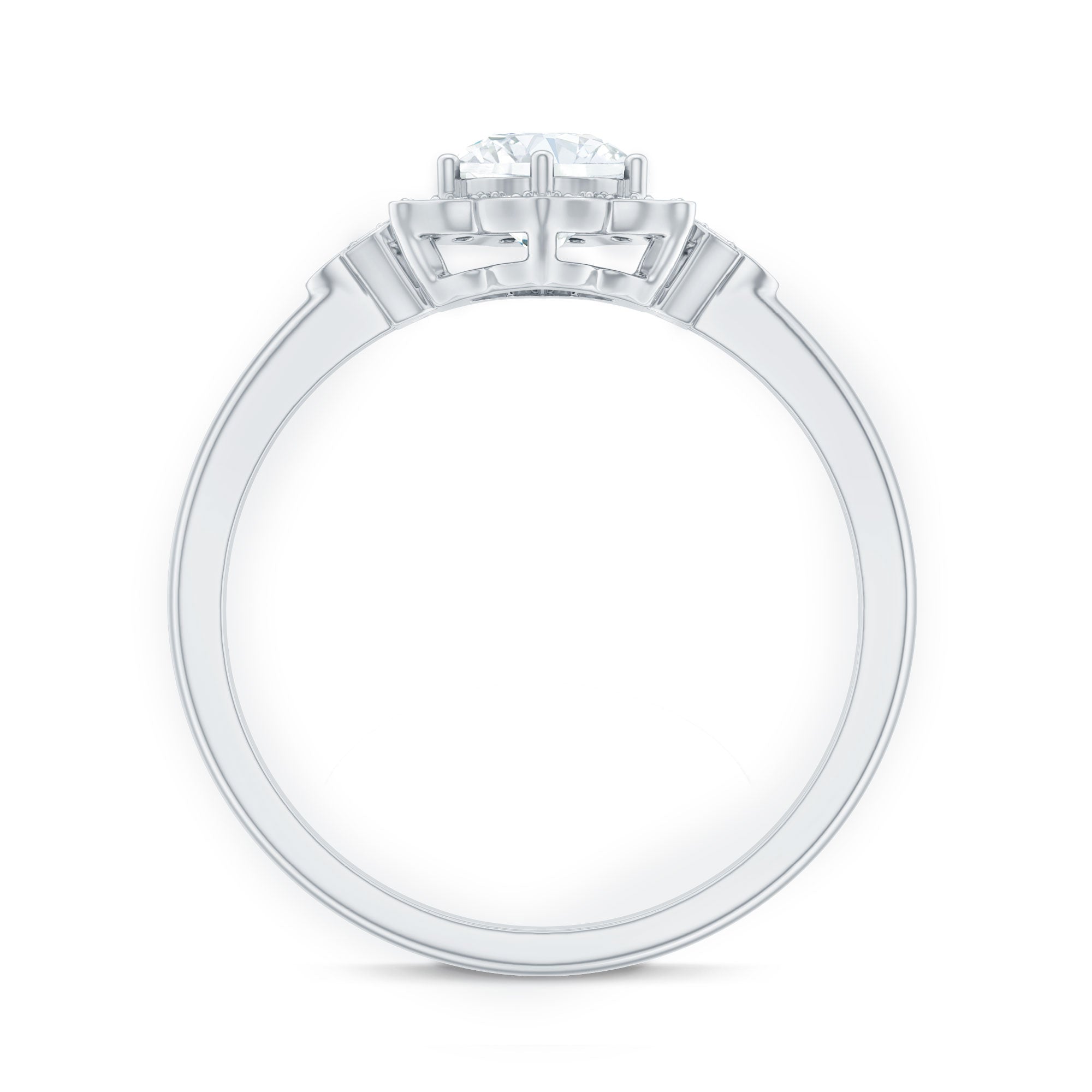 Rosec Jewels-Certified Lab Grown Diamond Art Deco Flower Engagement Ring