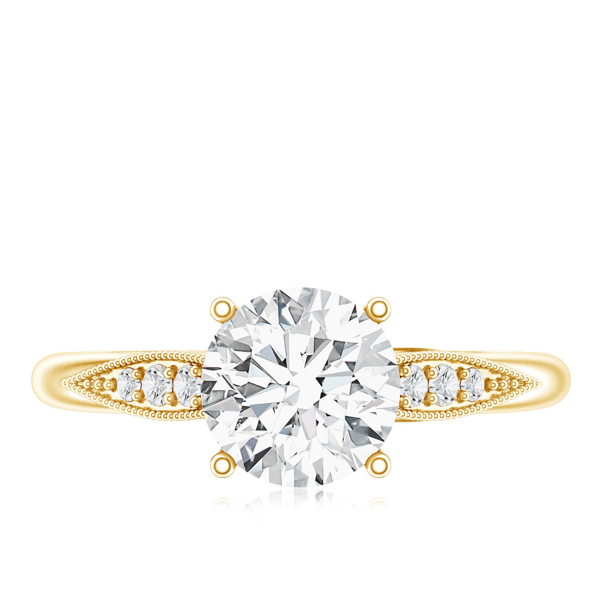 Rosec Jewels-Certified Lab Grown Diamond 8MM Classic Engagement Ring