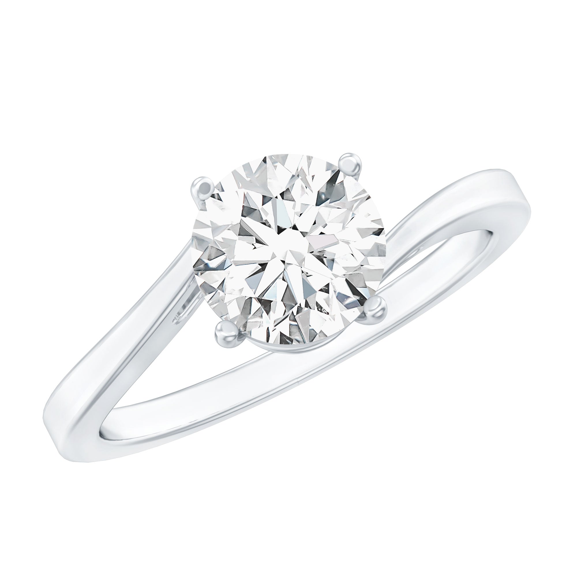 1 Carat Lab Grown Diamond Bypass Engagement Ring Lab - ( EF-VS ) - Rosec Jewels