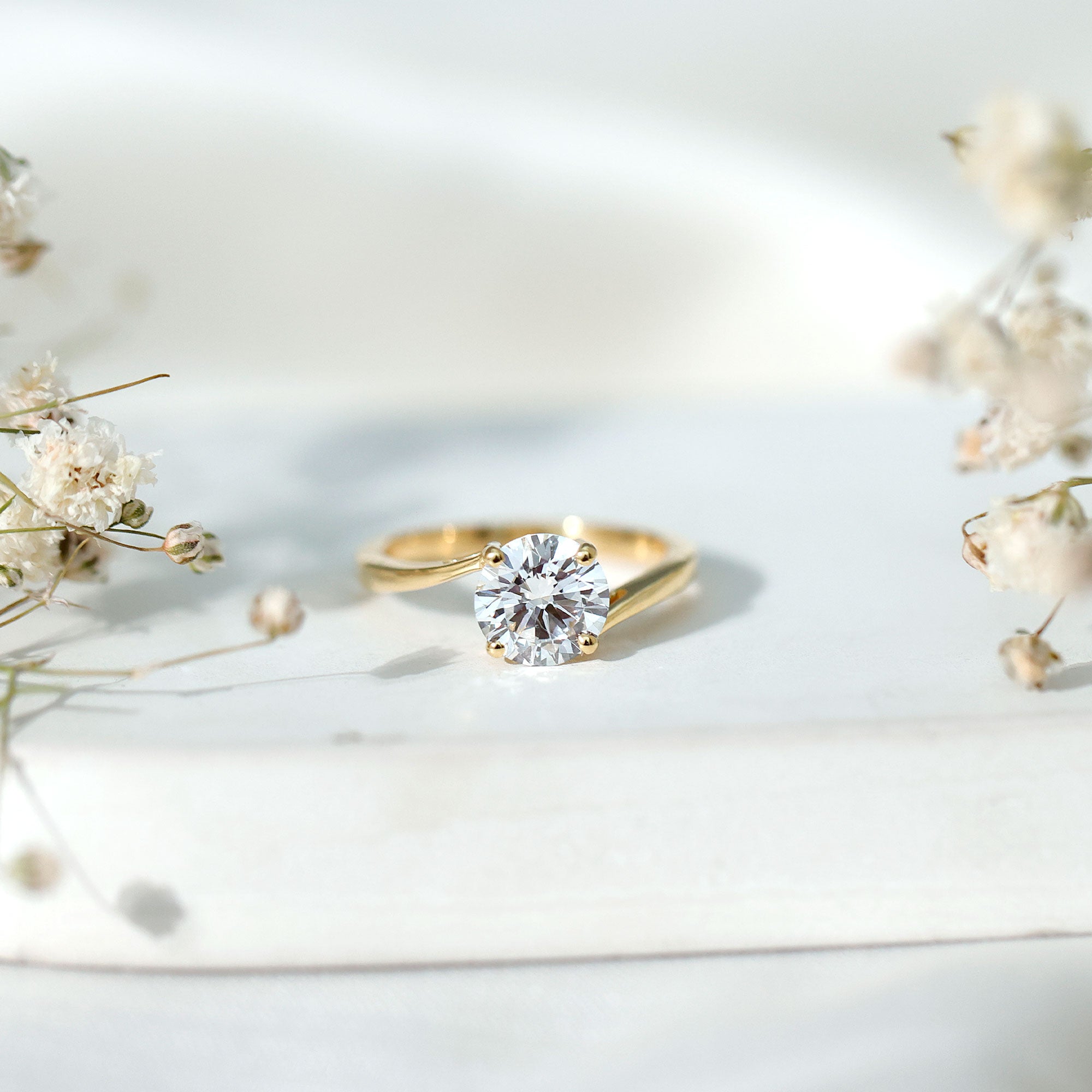 1 Carat Lab Grown Diamond Bypass Engagement Ring Lab - ( EF-VS ) - Rosec Jewels