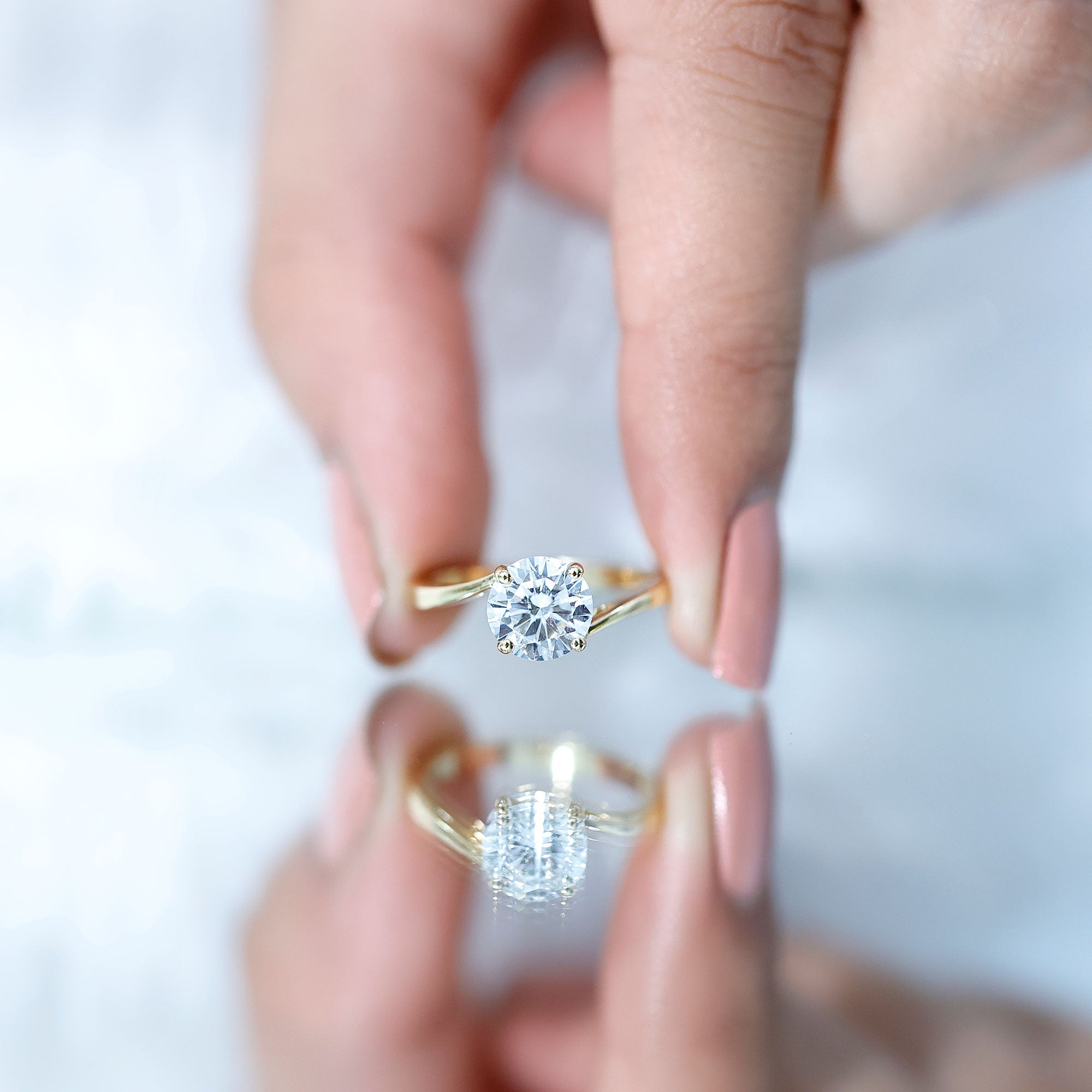 1 Carat Lab Grown Diamond Bypass Engagement Ring Lab - ( EF-VS ) - Rosec Jewels