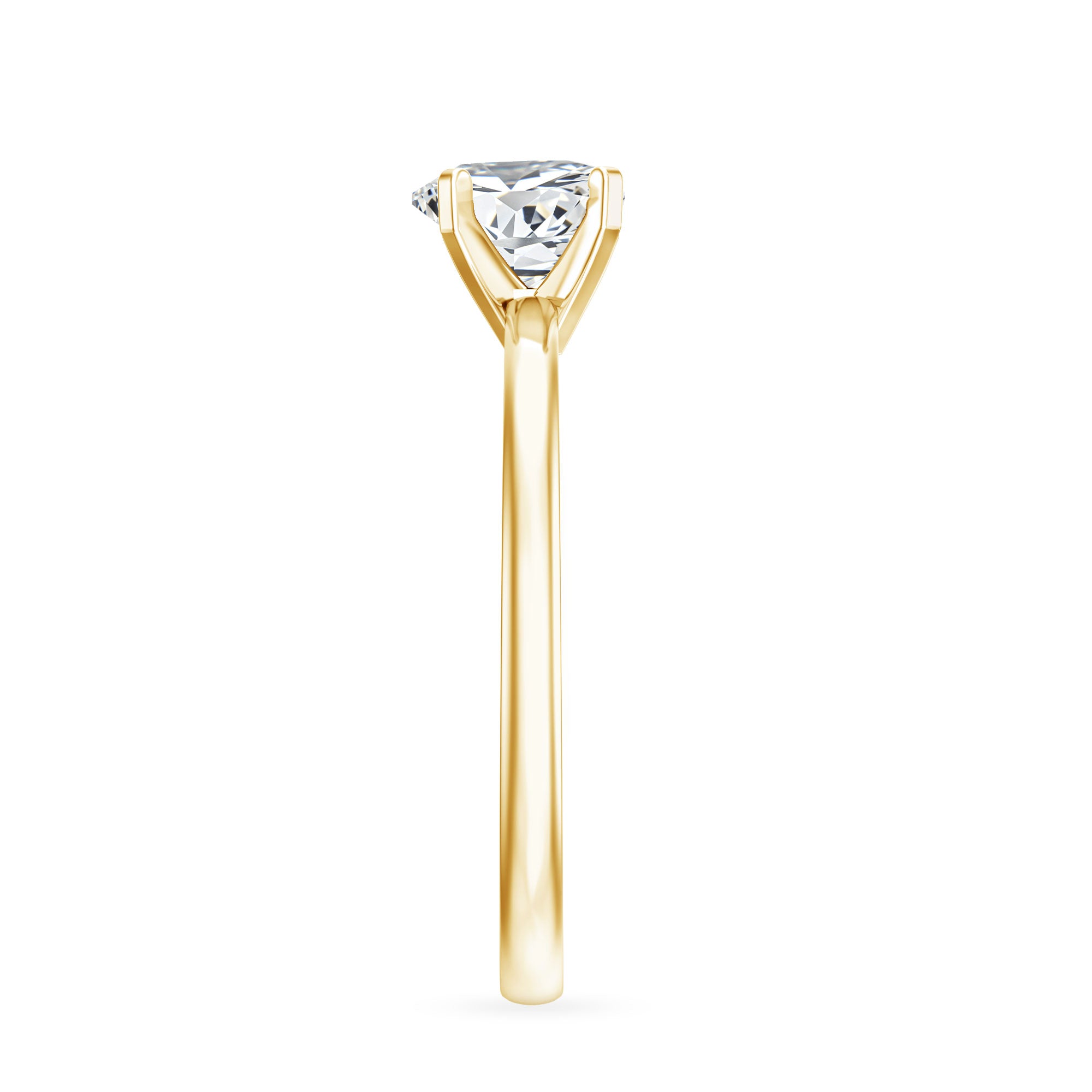 Certified 7 MM Lab Grown Diamond Heart Engagement Ring Lab - ( EF-VS ) - Rosec Jewels