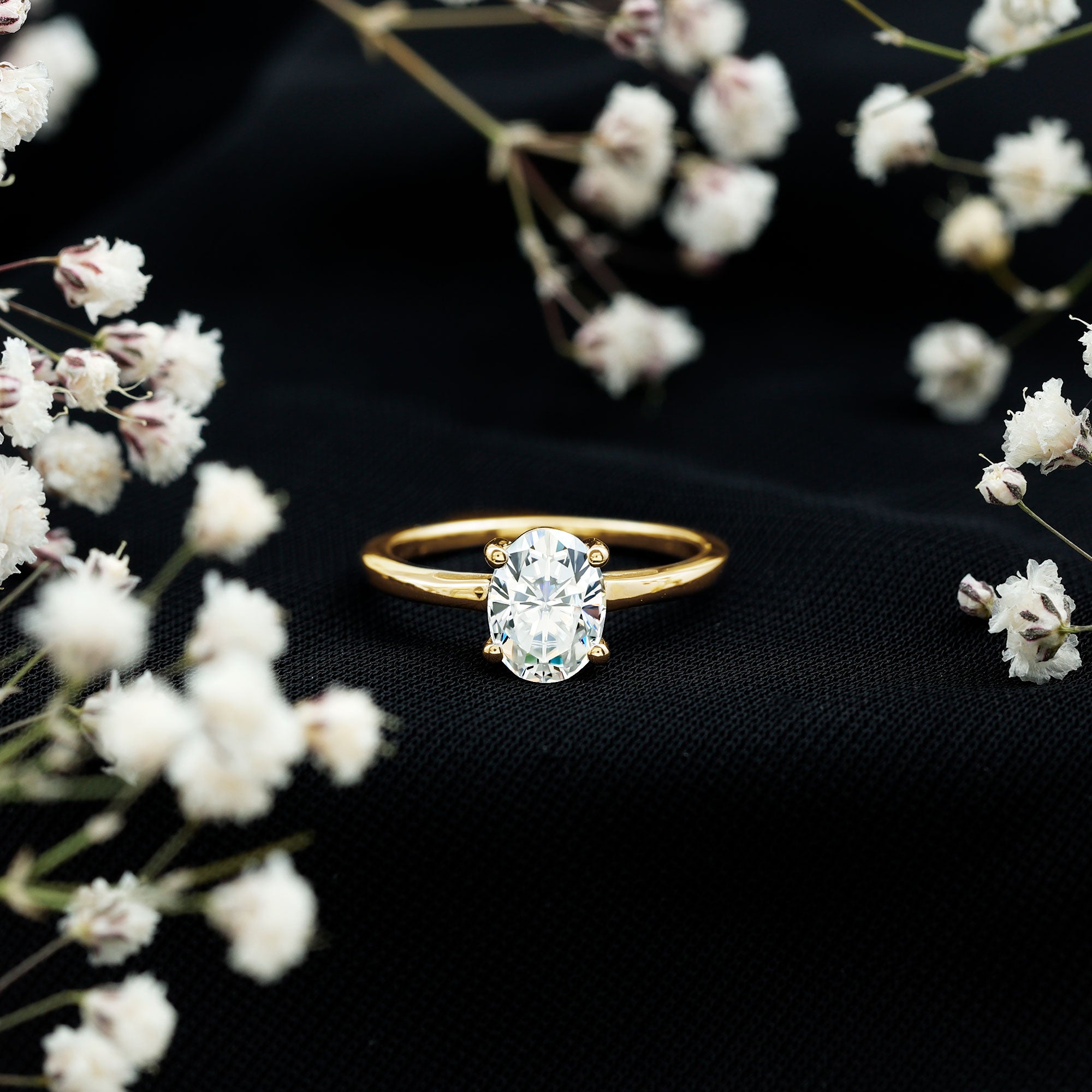 Certified 1 Carat Lab Grown Diamond Engagement Ring Lab - ( EF-VS ) - Rosec Jewels
