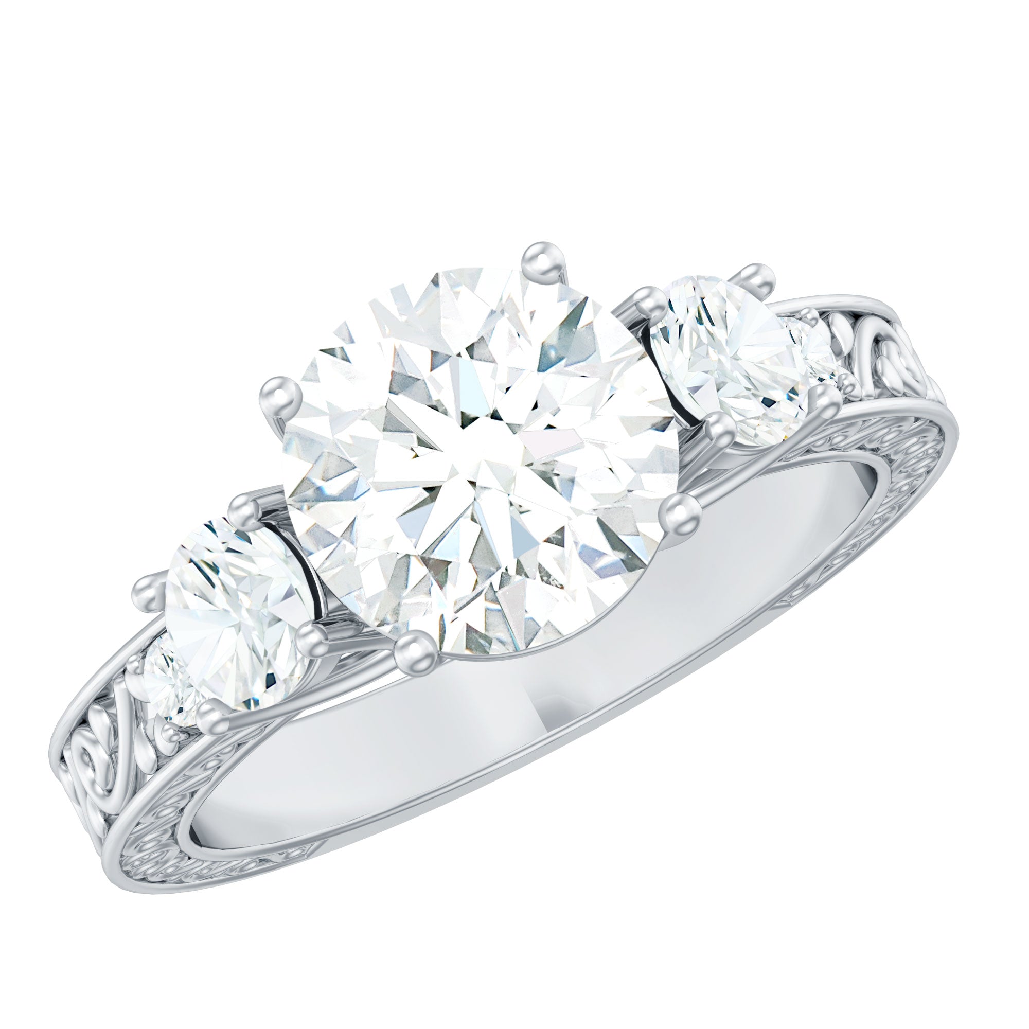 Rosec Jewels-Lab Grown Diamond Vintage Style Engagement Ring