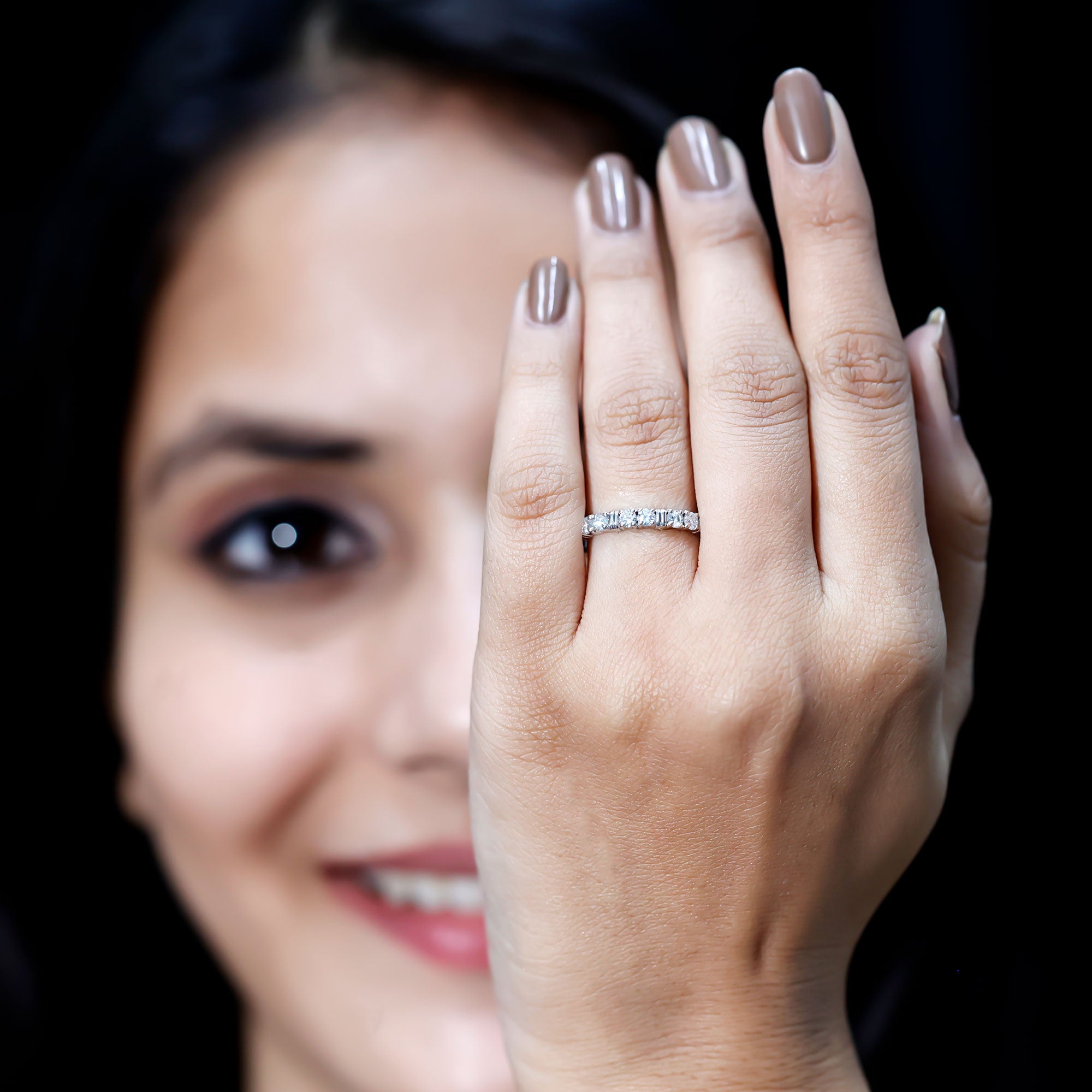 Rosec Jewels-Lab Created Diamond Full Eternity Band Ring for Women