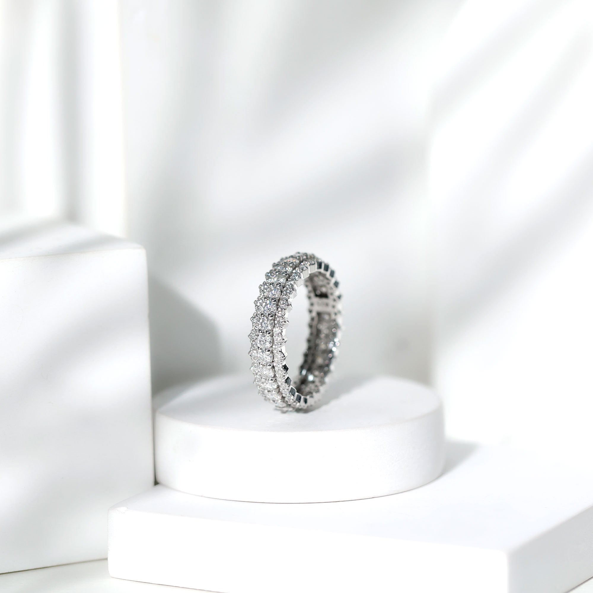 Certified Lab Grown Diamond Eternity Wedding Band for Her Lab - ( EF-VS ) - Rosec Jewels