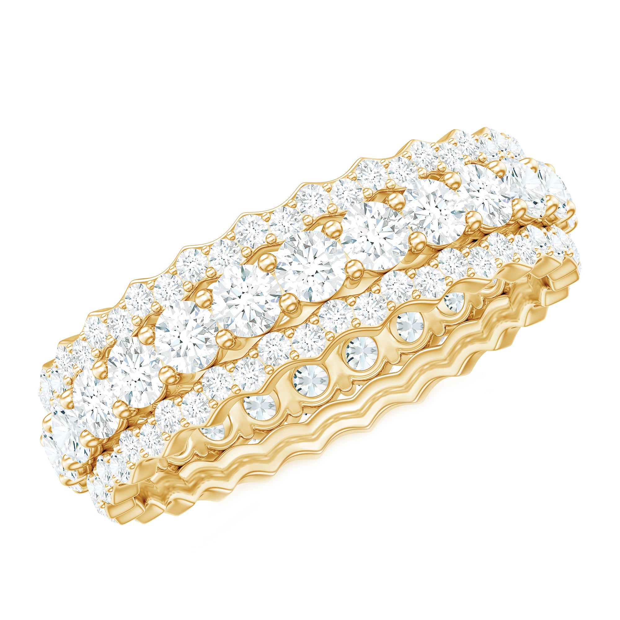 Rosec Jewels-Certified Lab Grown Diamond Eternity Wedding Band for Her