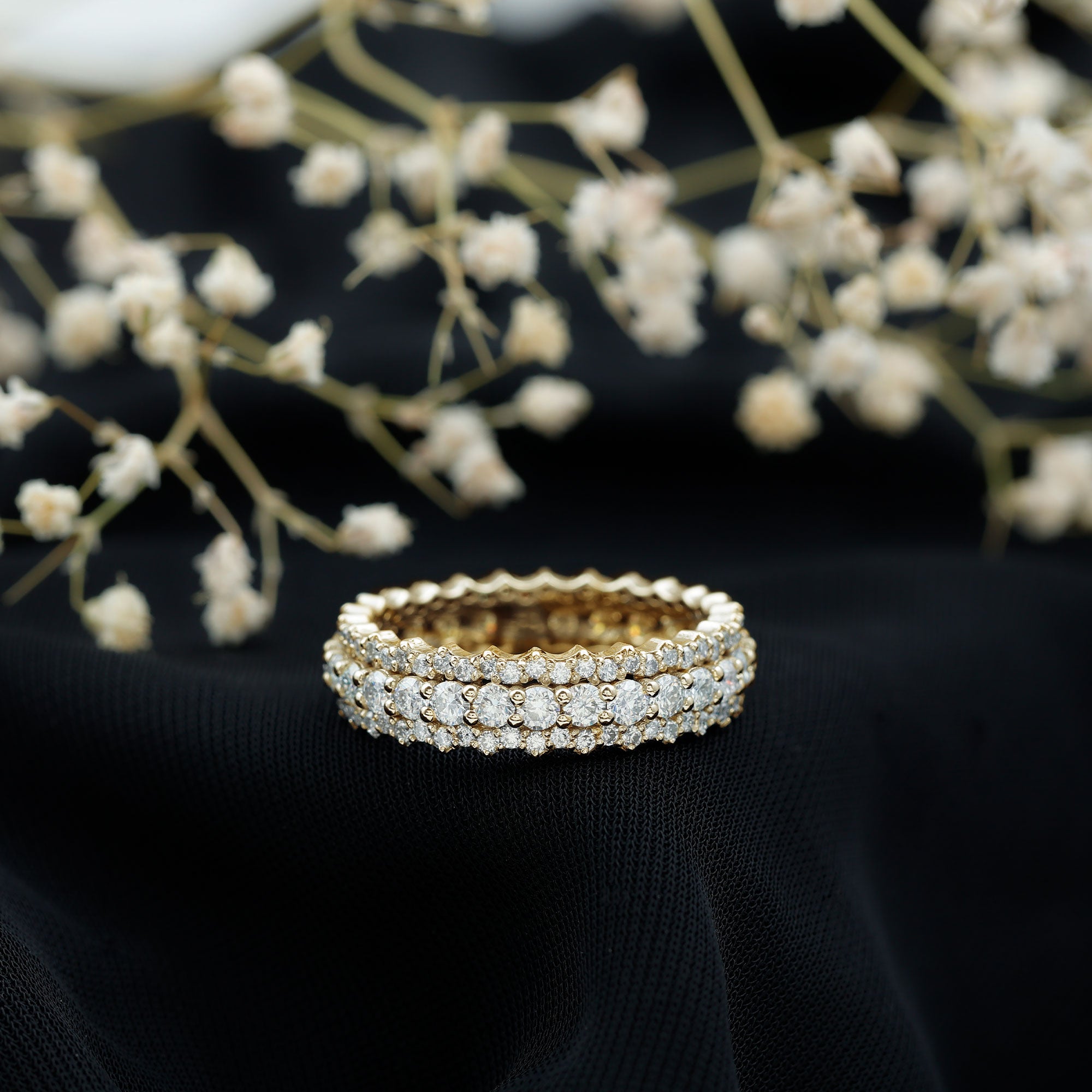 Certified Lab Grown Diamond Eternity Wedding Band for Her Lab - ( EF-VS ) - Rosec Jewels