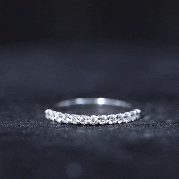 Lab Grown Diamond Eternity Stackable Ring Lab - ( EF-VS ) - Rosec Jewels