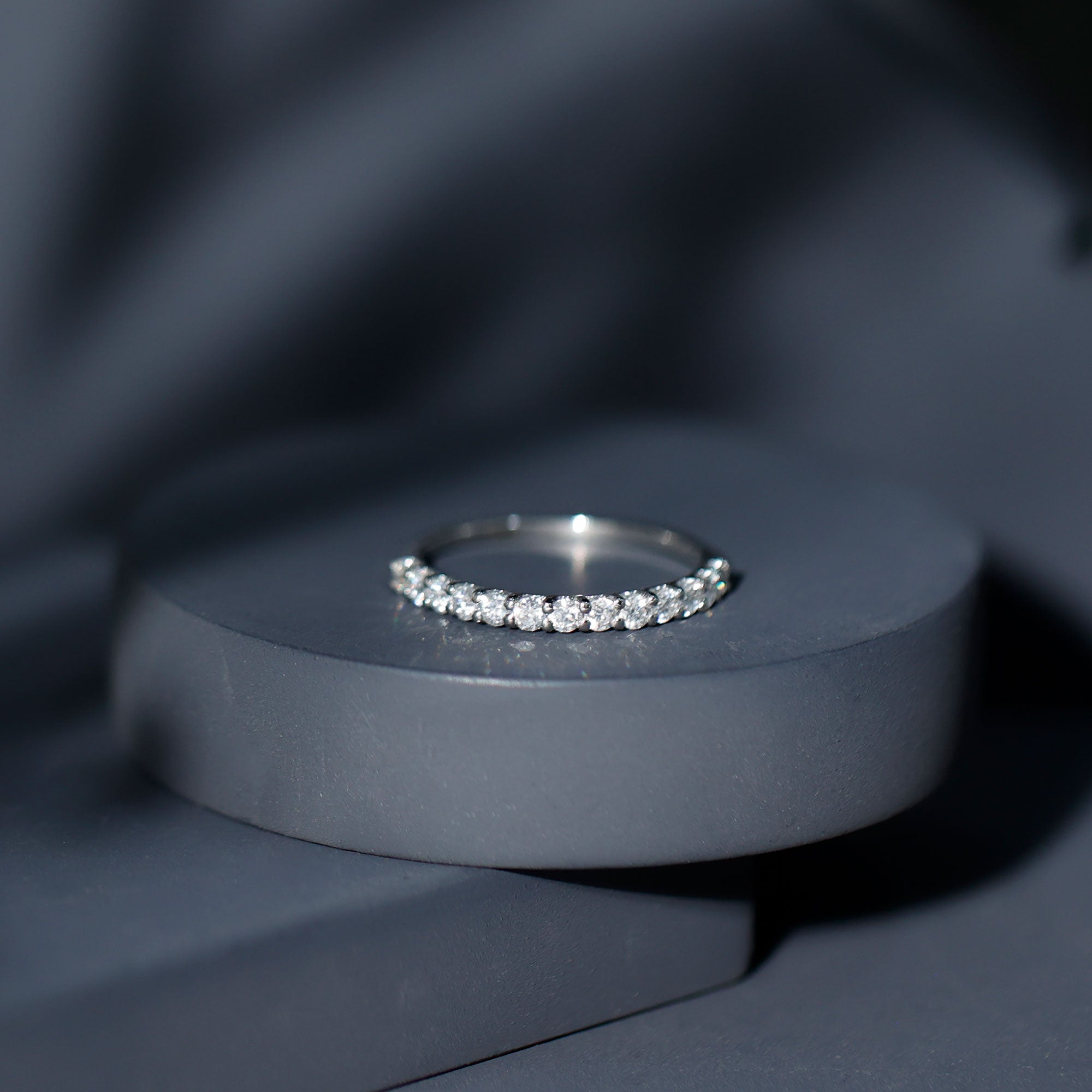 Lab Grown Diamond Eternity Stackable Ring Lab - ( EF-VS ) - Rosec Jewels