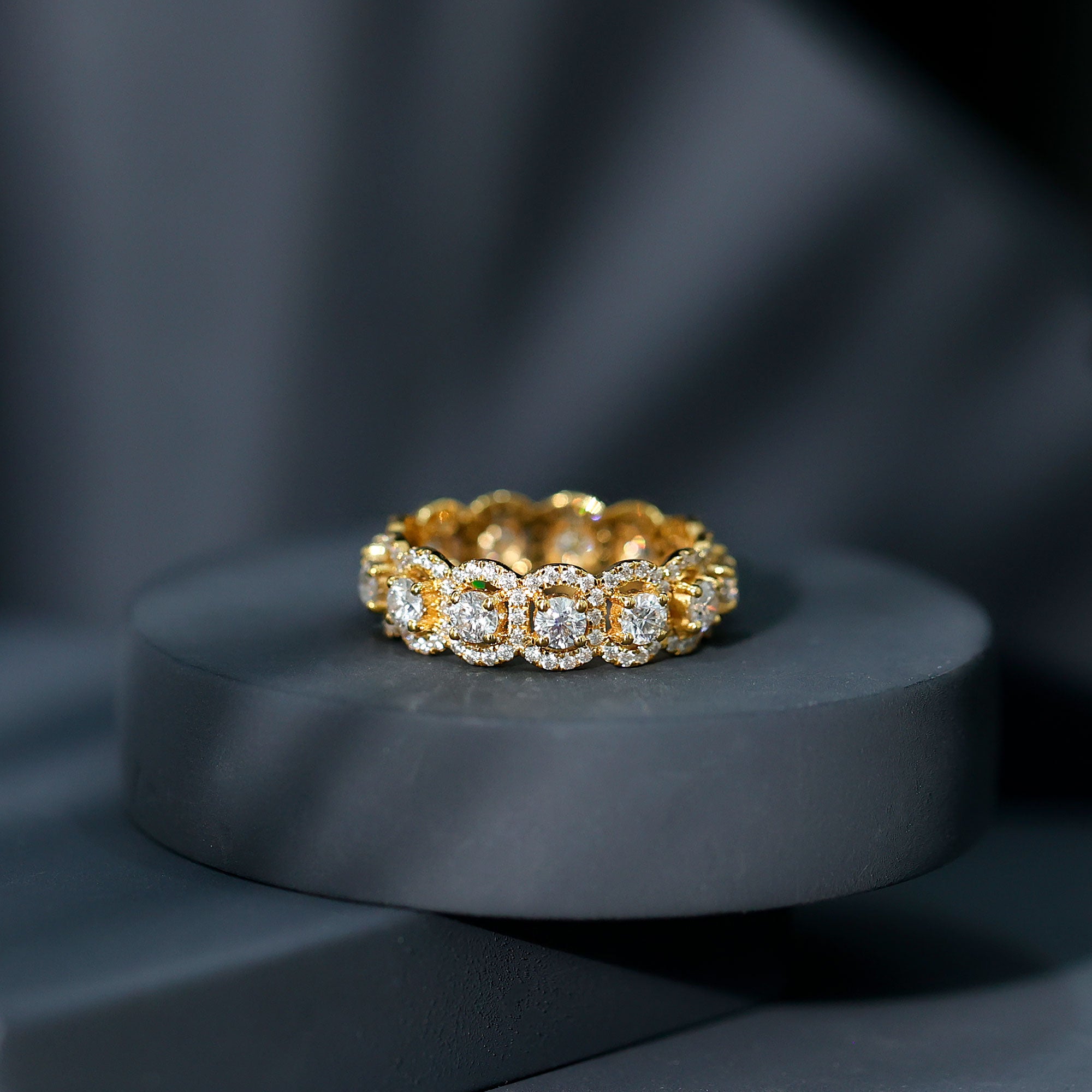 Classic Lab Grown Diamond Thick Wedding Band Lab - ( EF-VS ) - Rosec Jewels