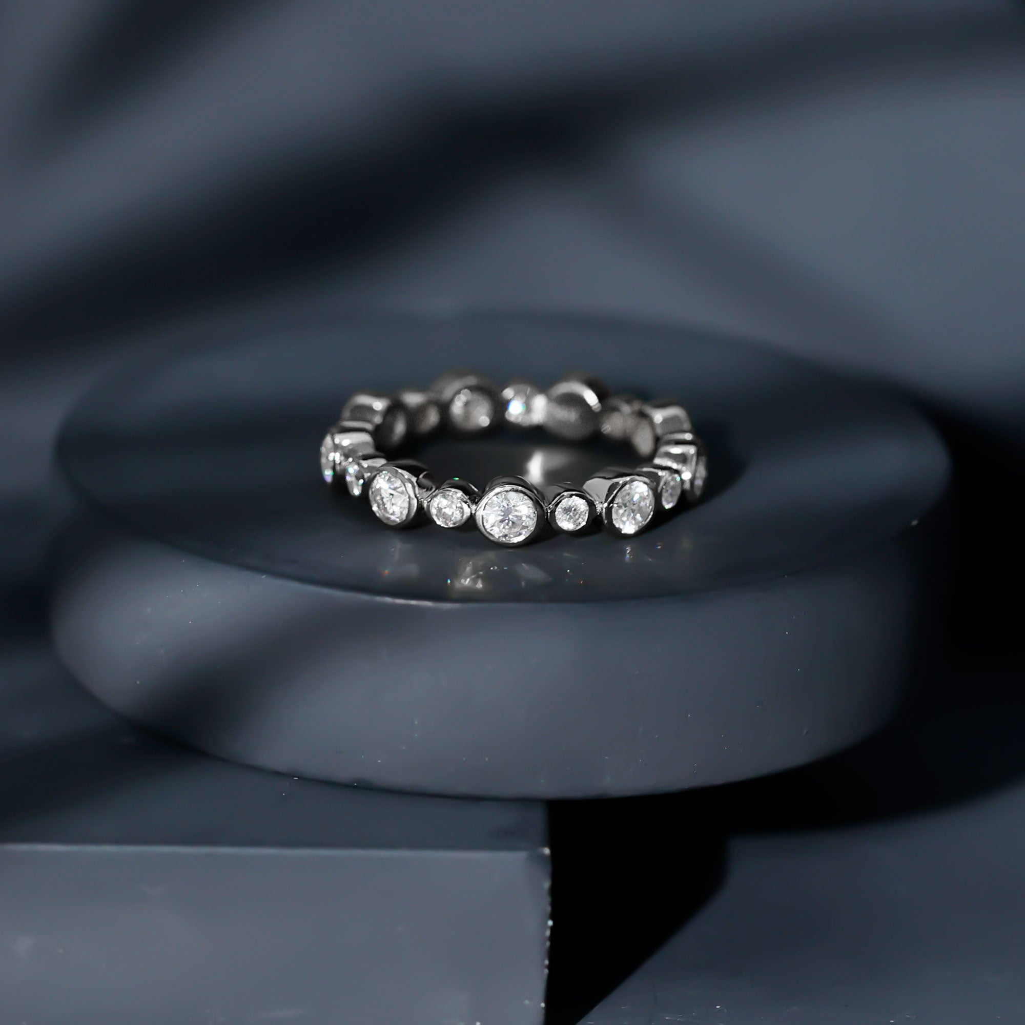 Rosec Jewels-Lab Grown Diamond Bezel Set Wedding Band