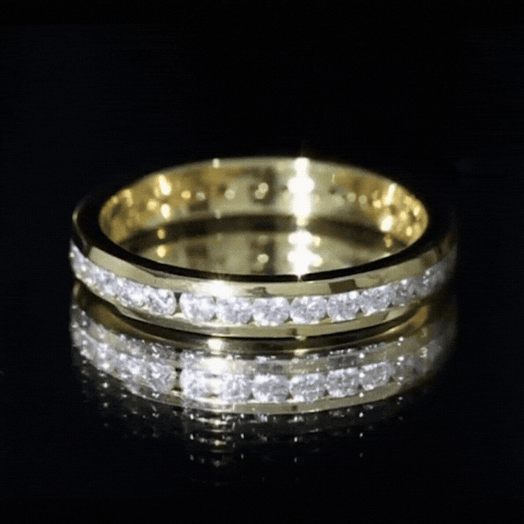 Lab Grown Diamond Wedding Eternity Band For Women Lab - ( EF-VS ) - Rosec Jewels