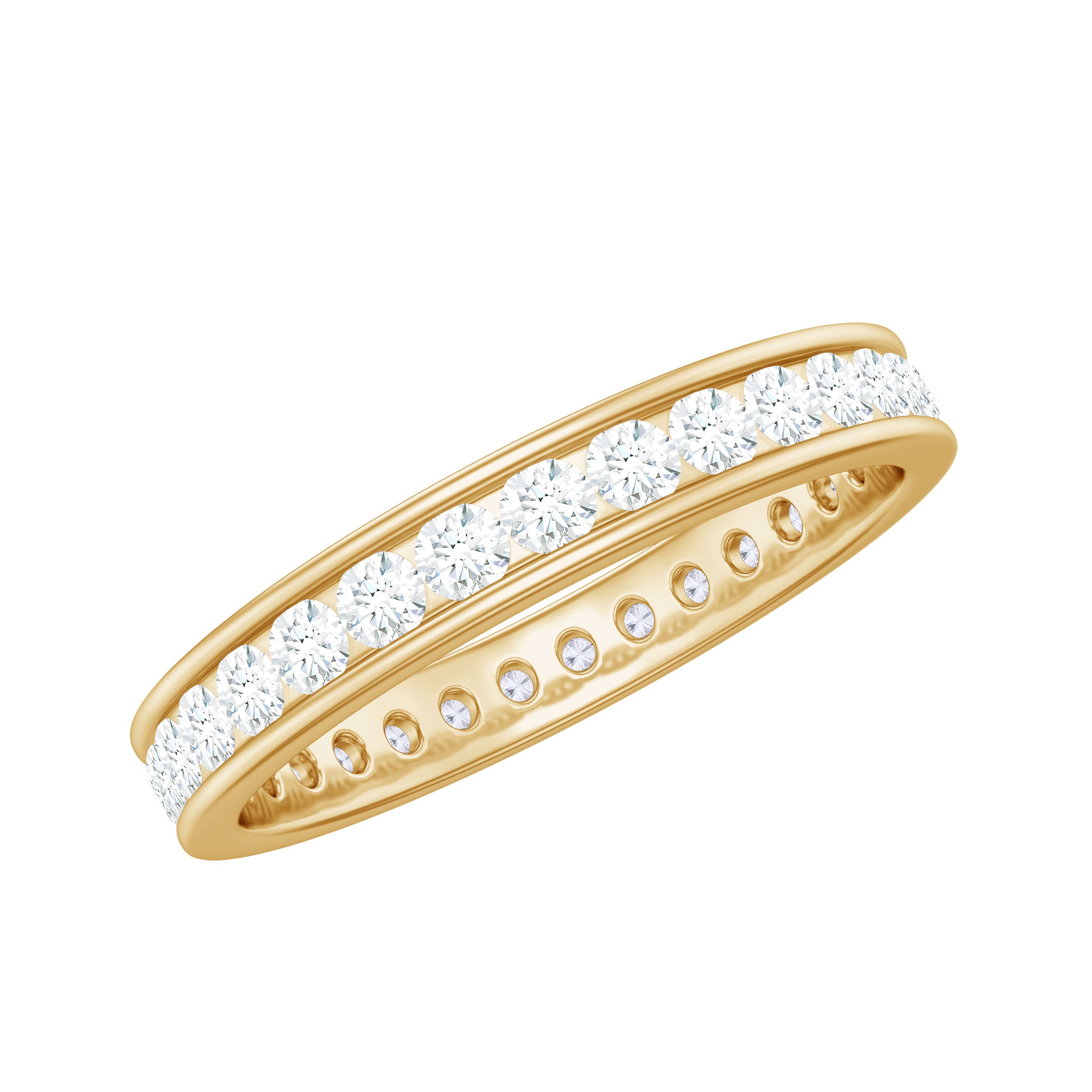 Lab Grown Diamond Wedding Eternity Band For Women Lab - ( EF-VS ) - Rosec Jewels