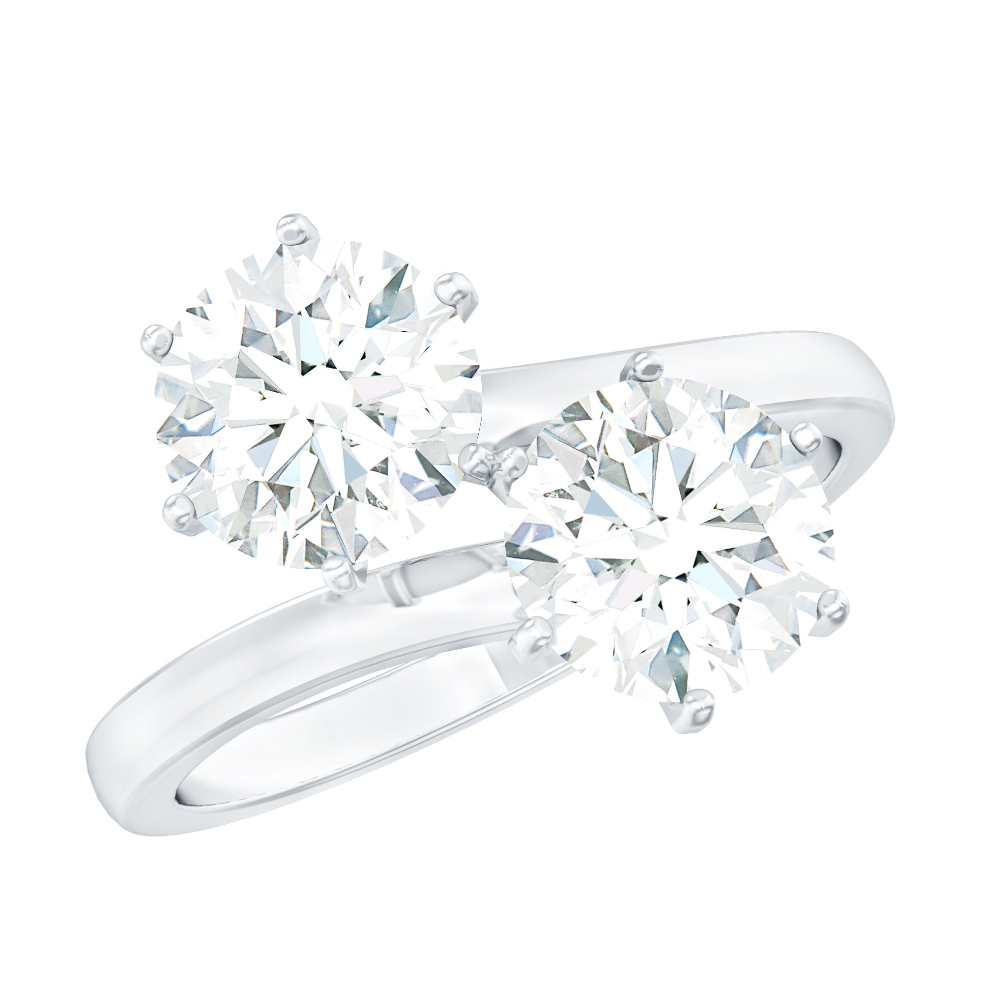 Rosec Jewels-Certified Lab Created Diamond Moi Et Toi Engagement Ring for Women