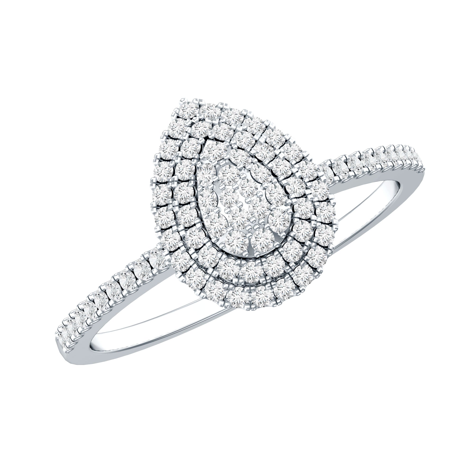 Lab Grown Diamond Pear Shaped Engagement Ring for Her