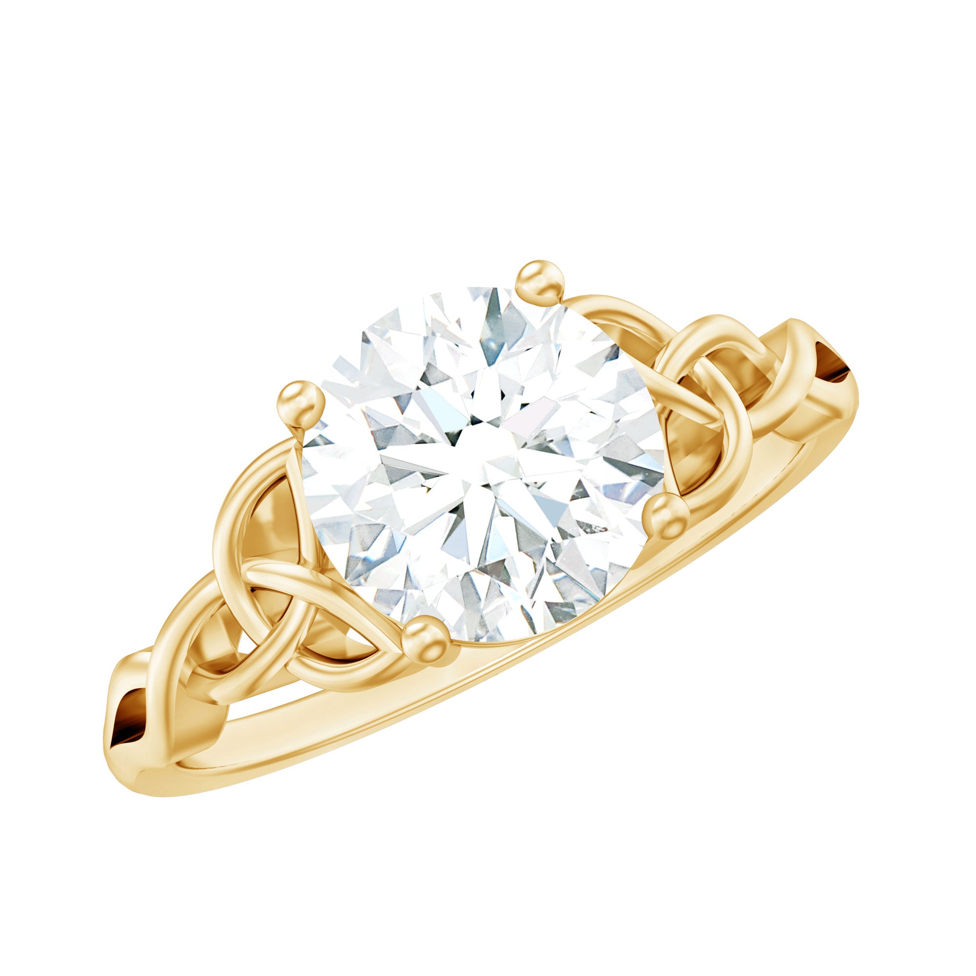 Rosec Jewels-Lab Created 2 Carat Diamond Celtic Knot Engagement Ring