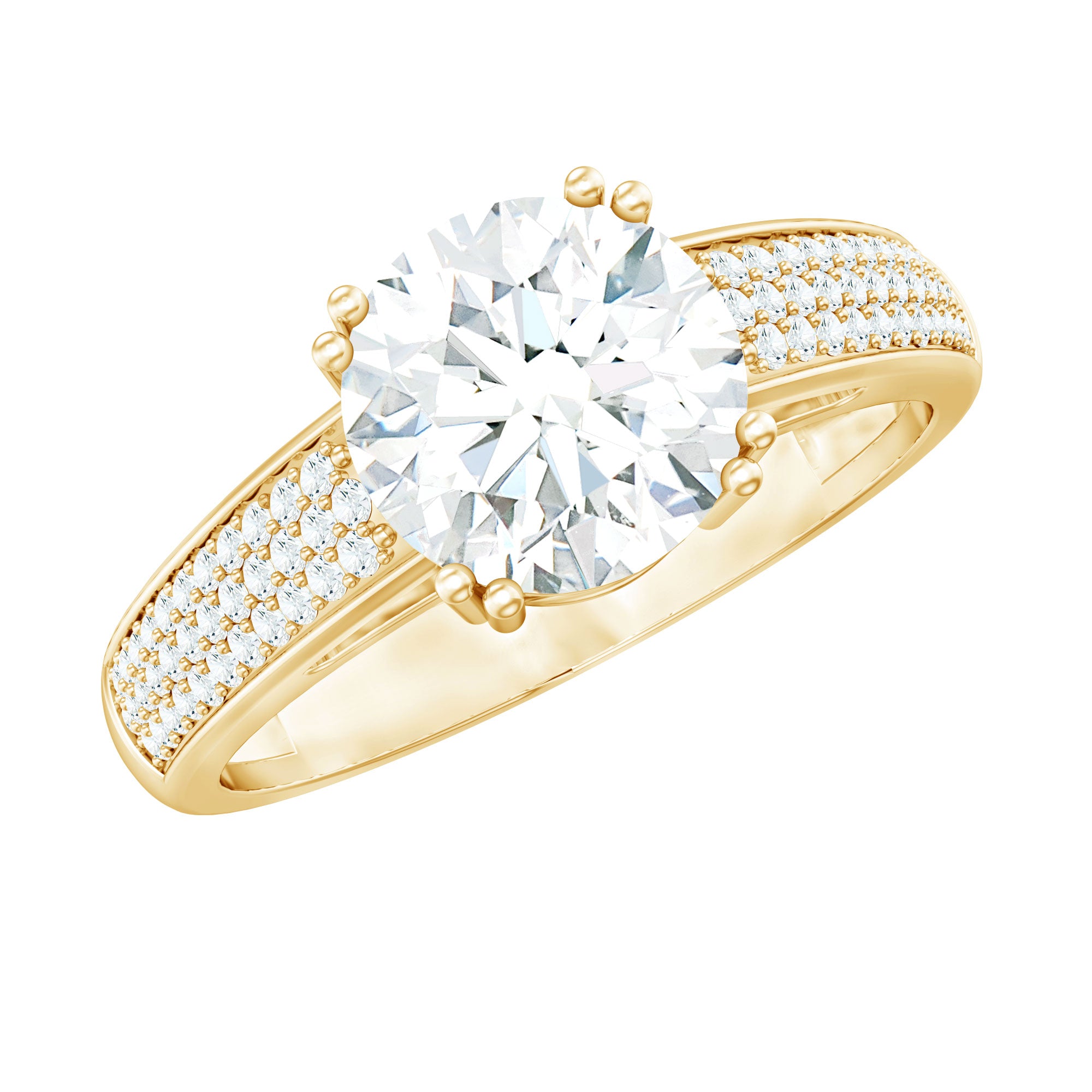 Rosec Jewels-Lab Grown Diamond Engagement Ring With Double Prongs