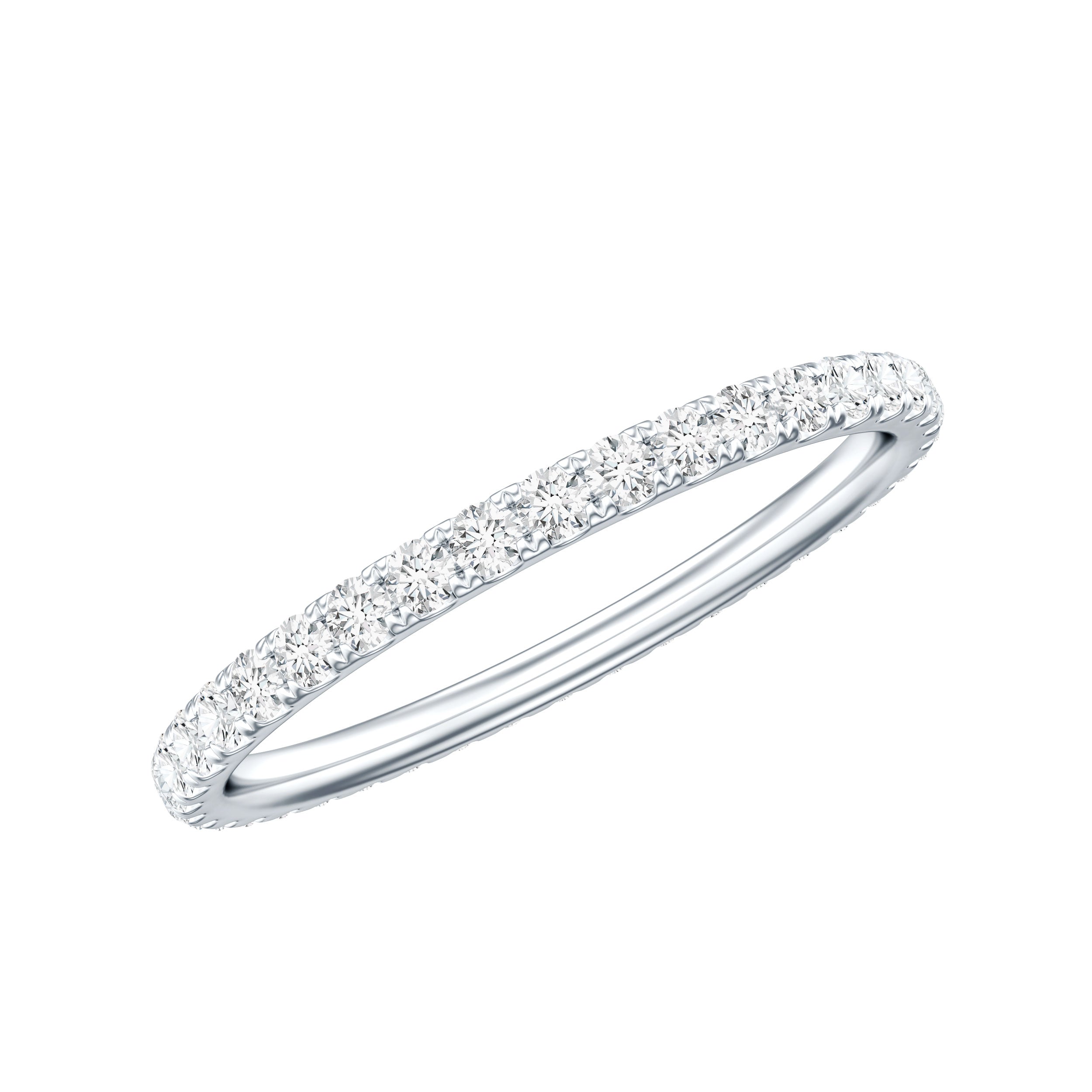 Round Cut Lab Grown Diamond Stackable Eternity Ring