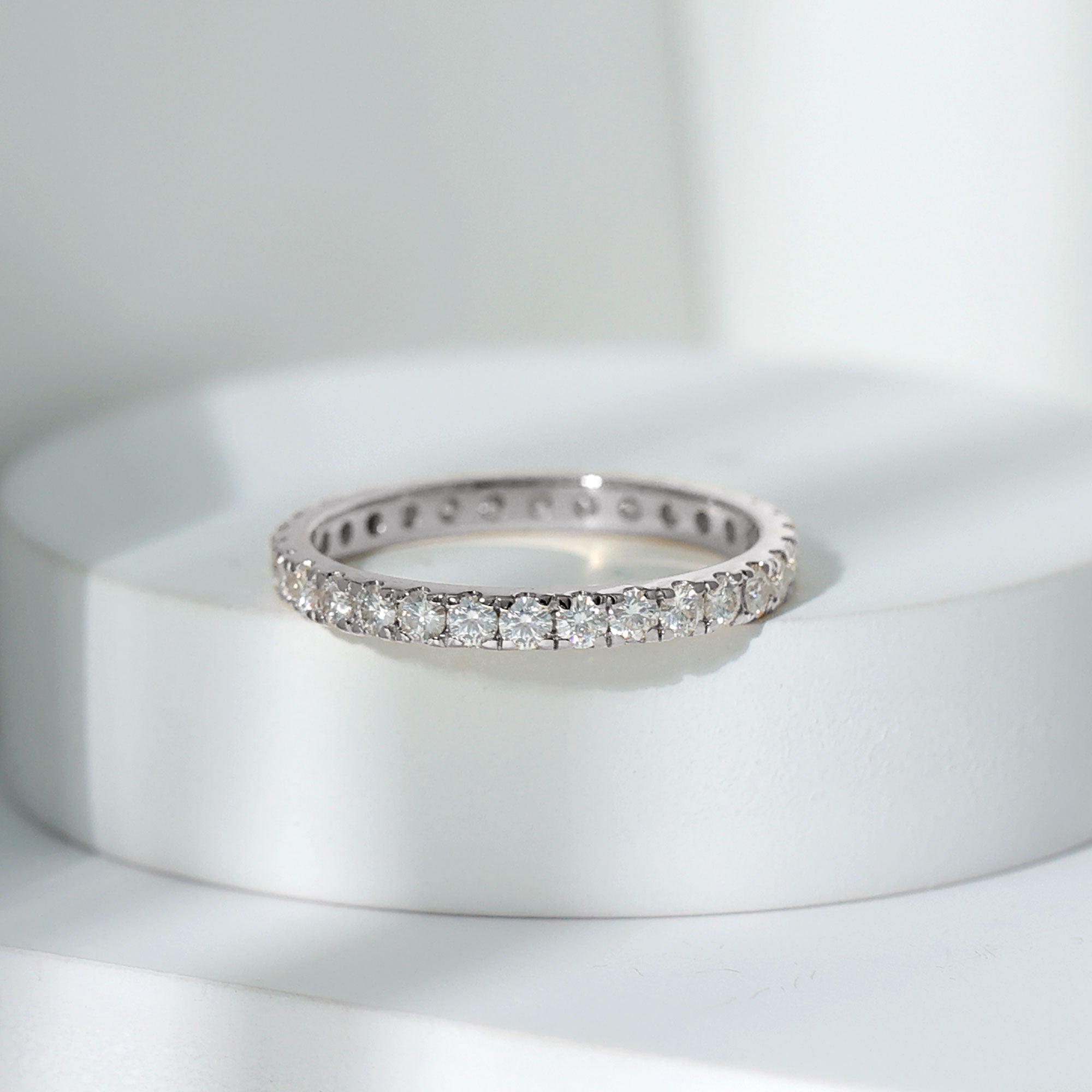 Rosec Jewels-Round Cut Lab Grown Diamond Stackable Eternity Ring