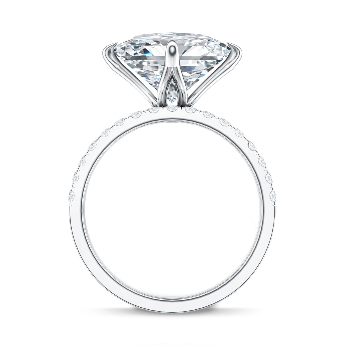 Rosec Jewels-IGI Certified 4 Carat Lab Grown Diamond Princess Cut Wedding Ring Set for Her