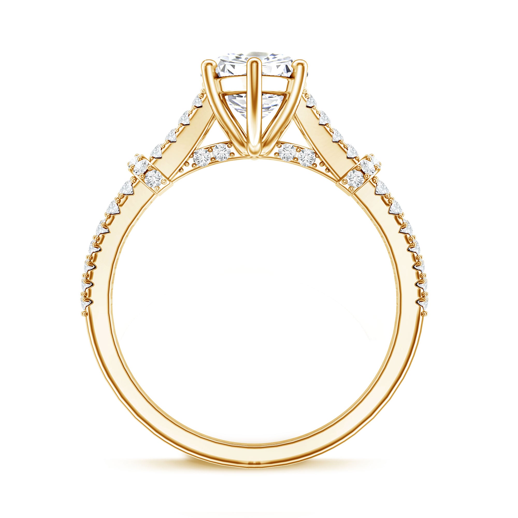 IGI Certified 2 Carat Lab Grown Marquise Diamond Engagement Ring with Split Shank Lab - ( E-VS1 ) - Rosec Jewels