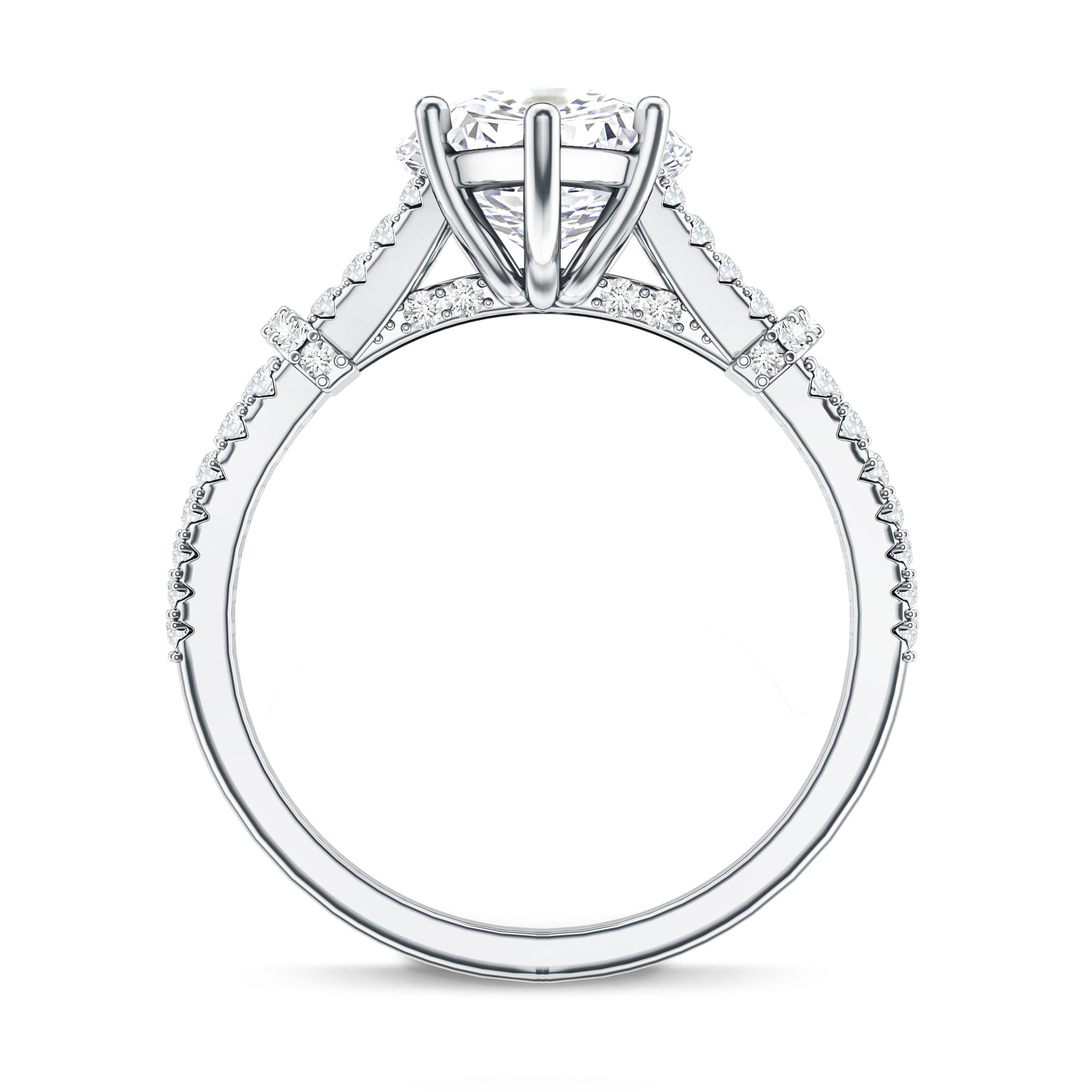 Vintage Inspired Marquise Cut Lab Grown Diamond Split Shank Engagement Ring IGI Certified 3 Carat Lab - ( E-VS1 ) - Rosec Jewels