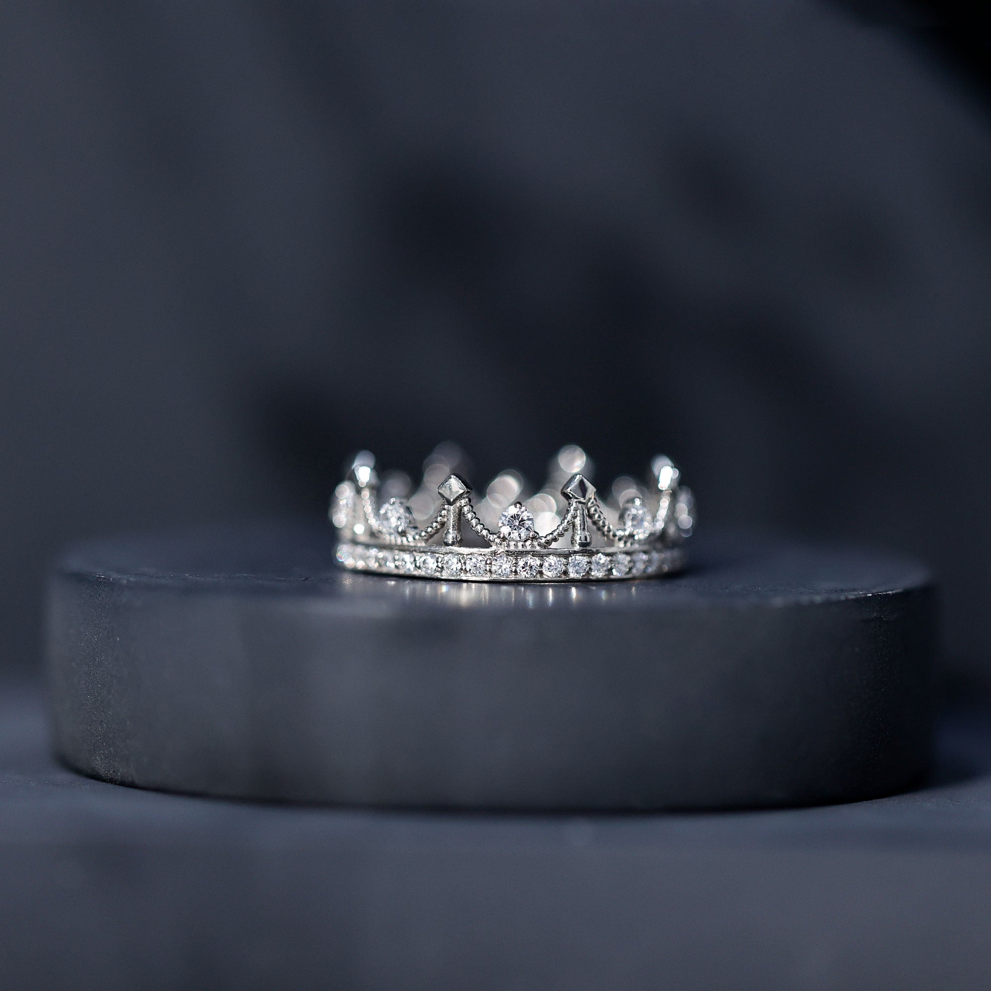 Rosec Jewels-Lab Grown Diamond Crown Eternity Band Ring for Women