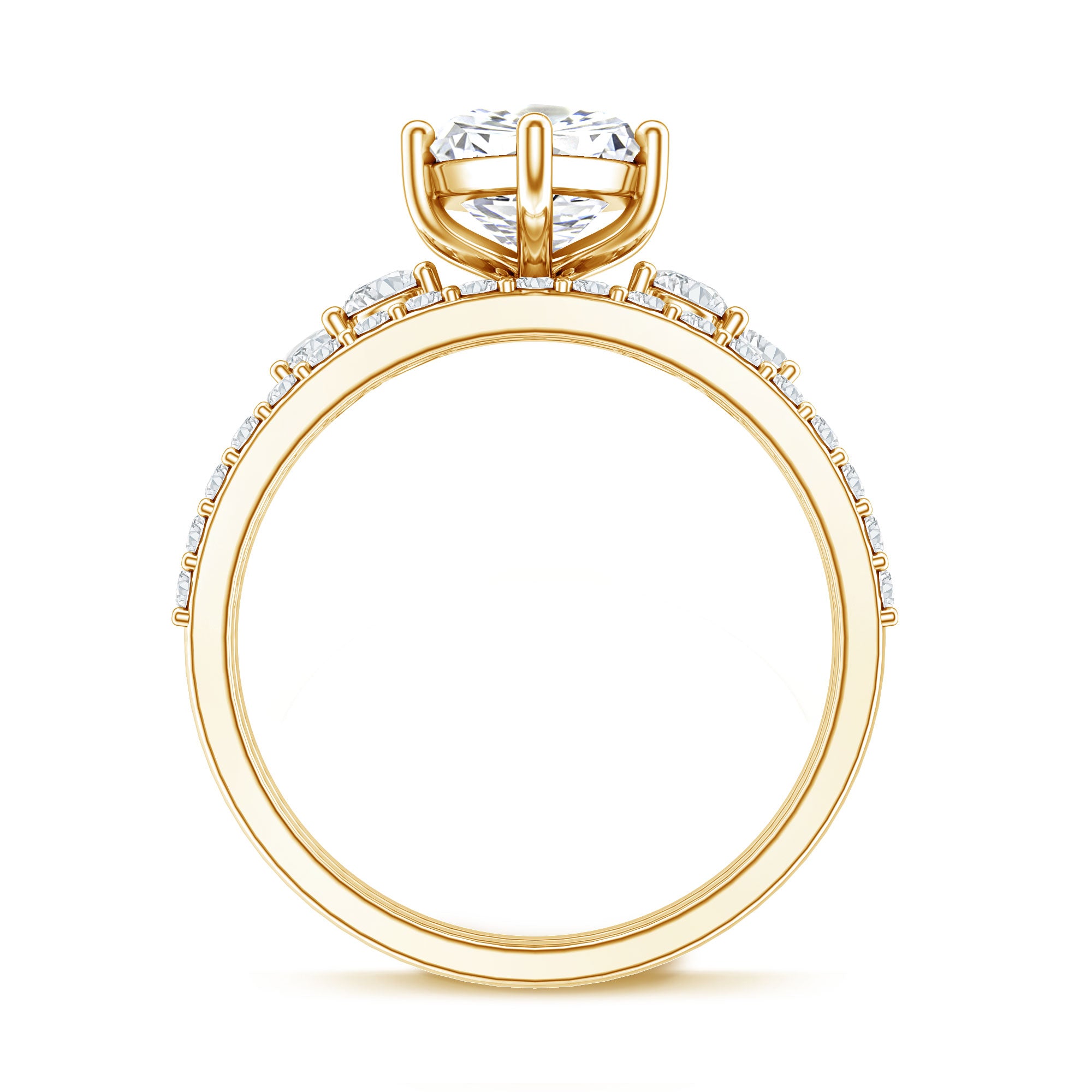 Rosec Jewels-IGI Certified 3 Carat Lab Grown Diamond Marquise Bridal Wedding Ring Set
