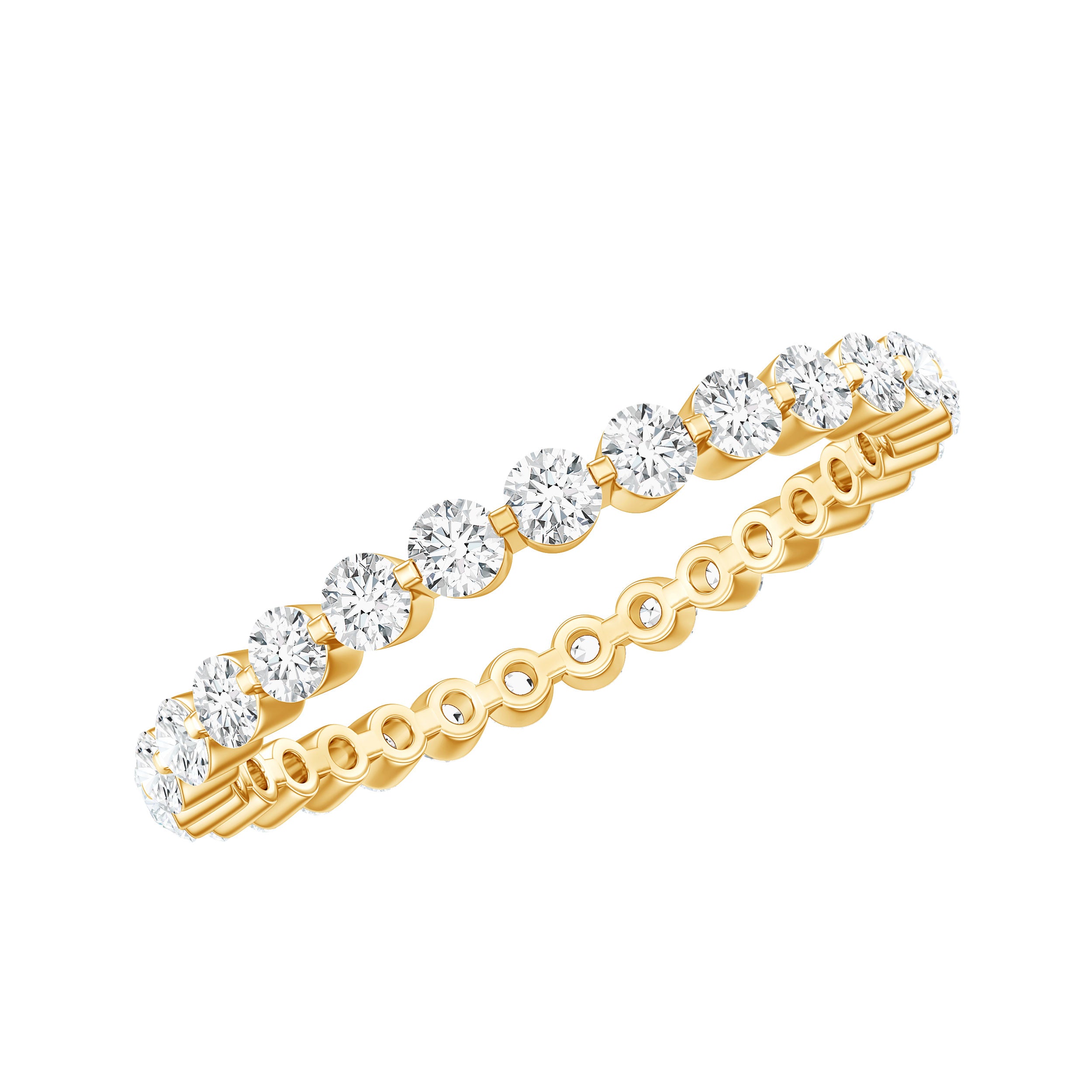 Natural Diamond Full Eternity Ring Natural - ( HI-SI ) - Rosec Jewels