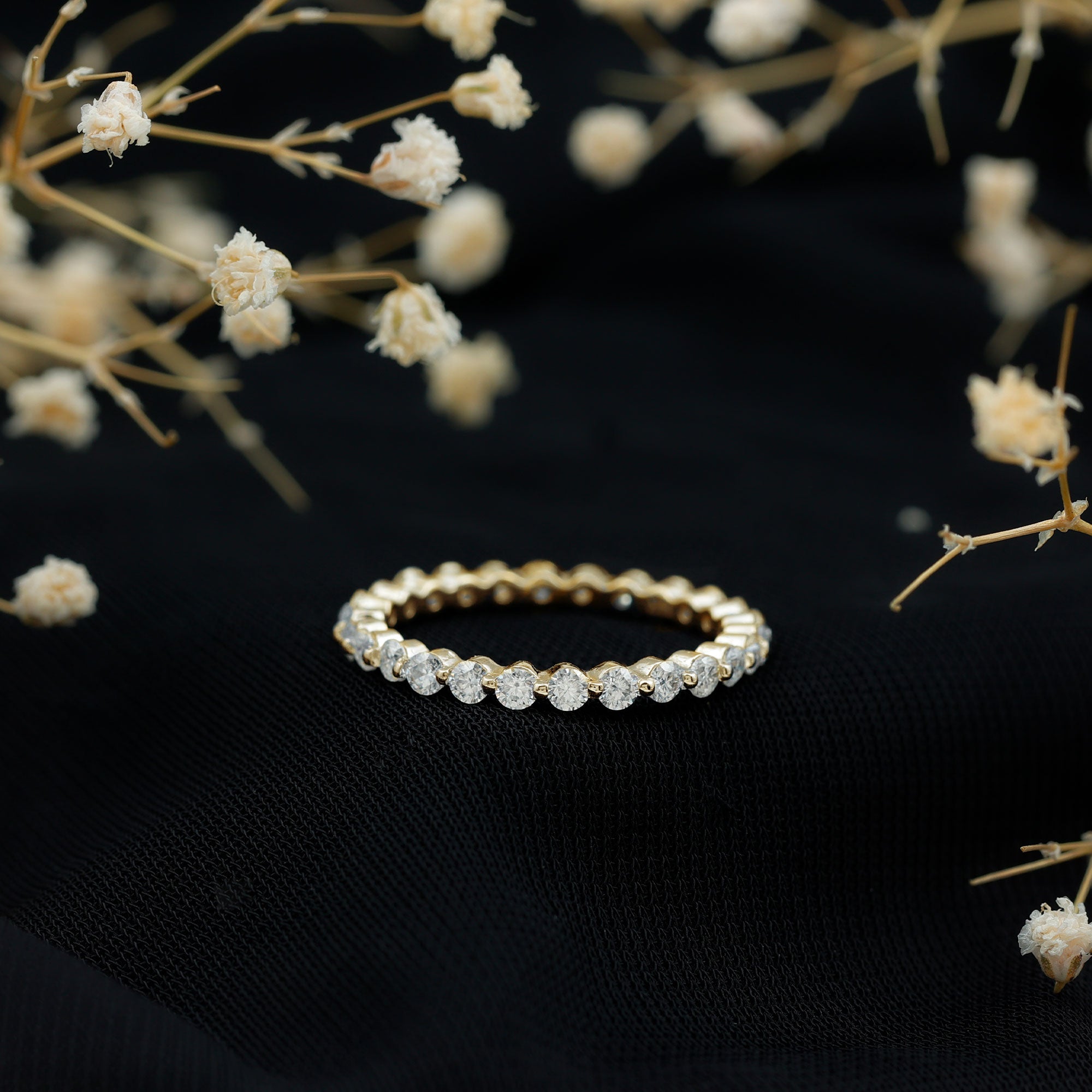 Natural Diamond Full Eternity Ring Natural - ( HI-SI ) - Rosec Jewels