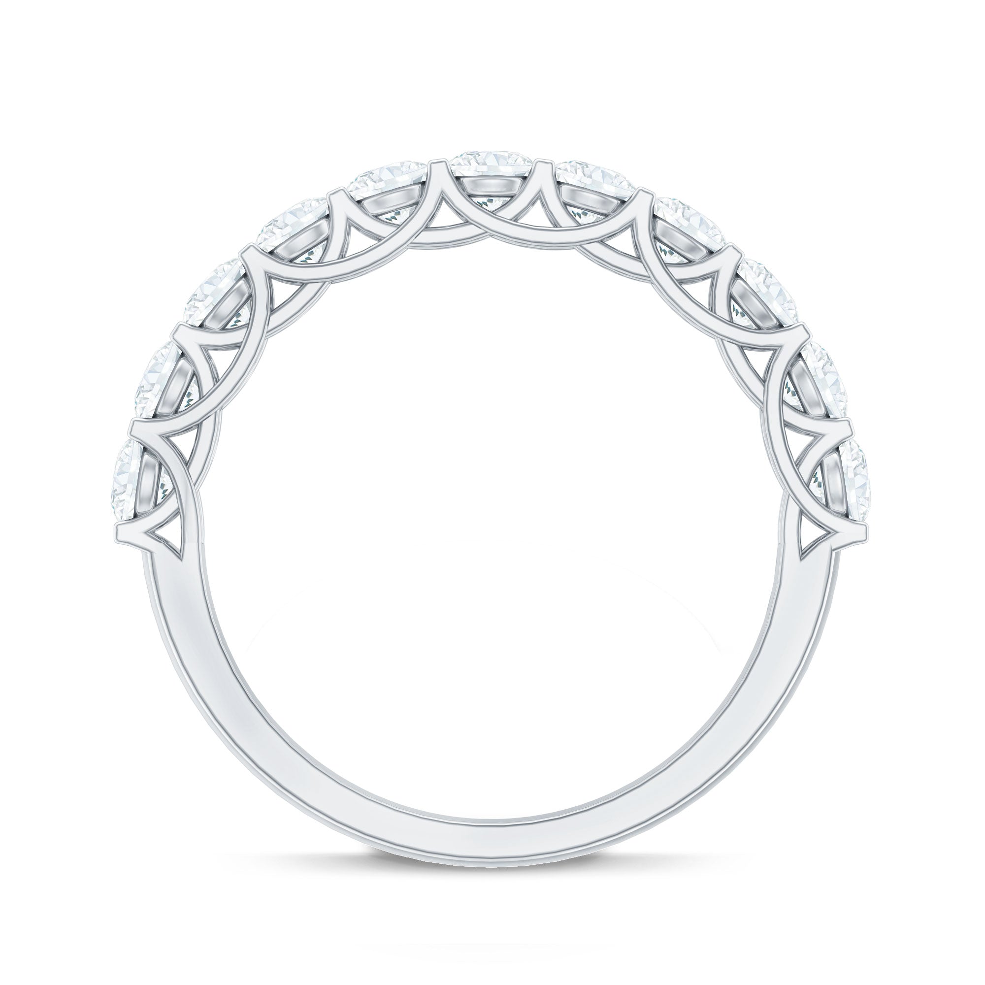 1.25 CT Zircon Half Eternity Ring AAAA - Rosec Jewels
